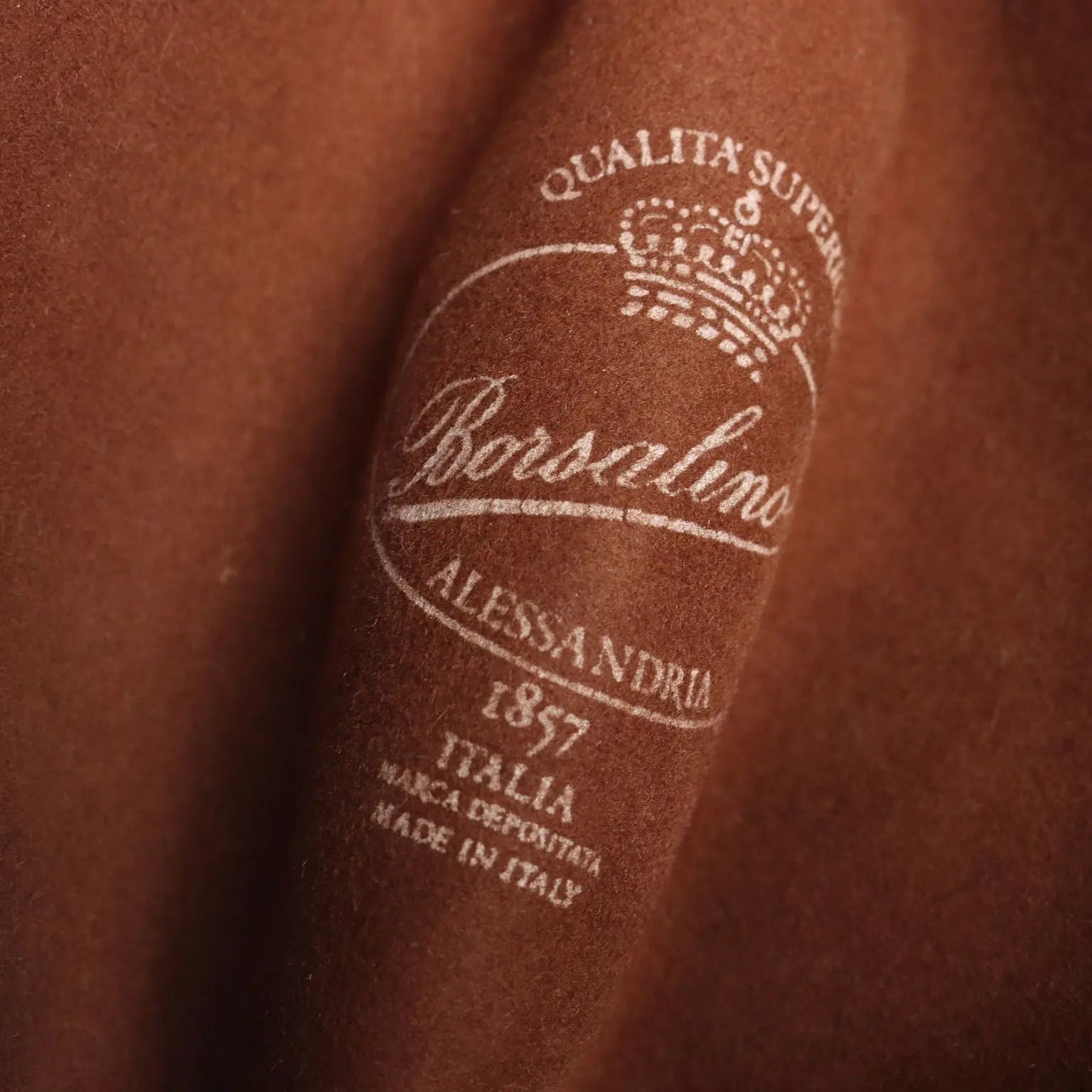 Borsalino Brown Felt Hat UK Size 6 3/4 Italy Second Hand