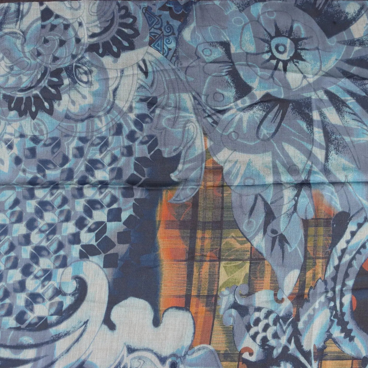 Etro Scarf Abstract Print Mixed Wood Second Hand Italy - Wool Blend | Clothing & House Linens | Second hand