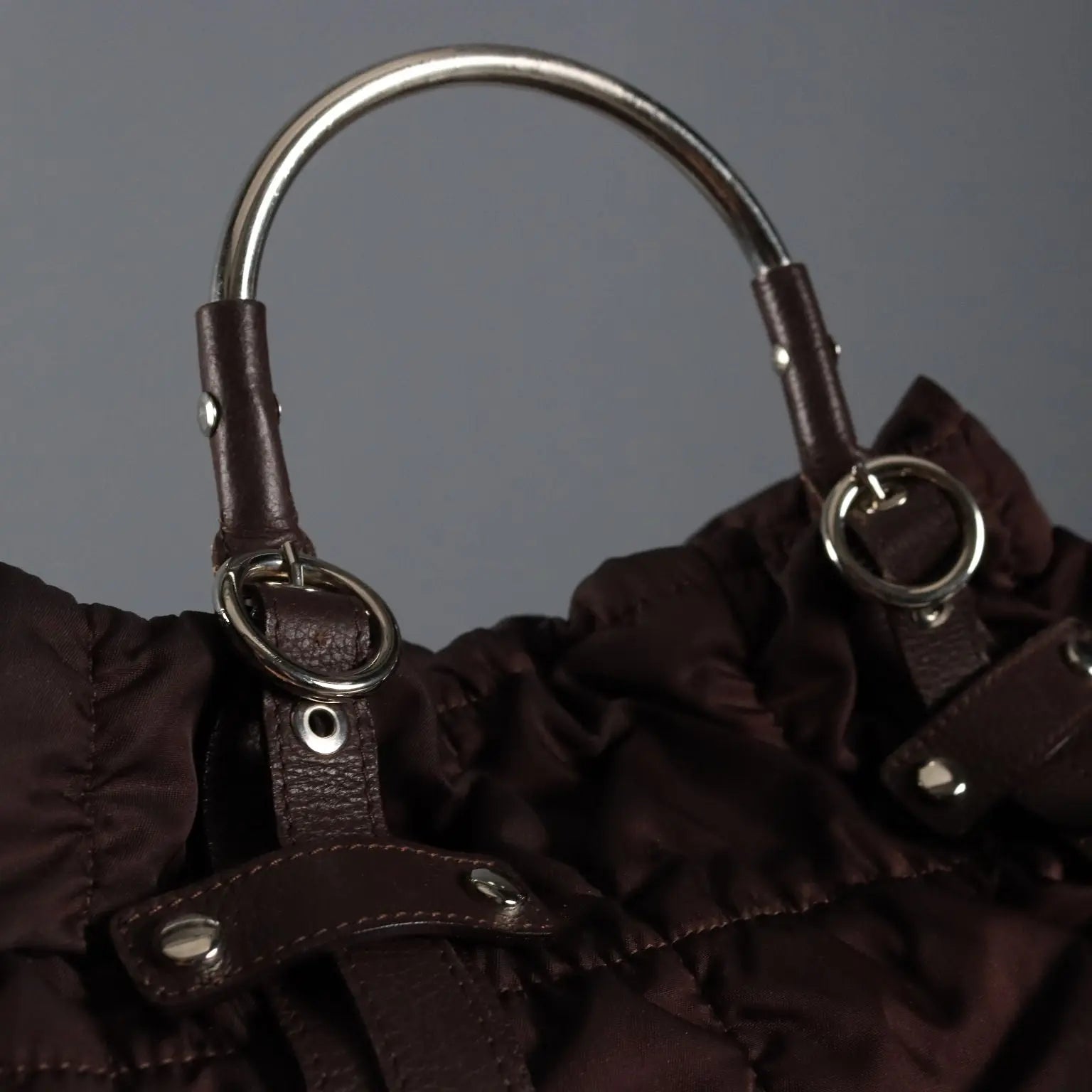 XXI Secolo Quilted Bag Brown Fabric Second Hand Italy - Made In Italy | Clothing & House Linens | Second hand