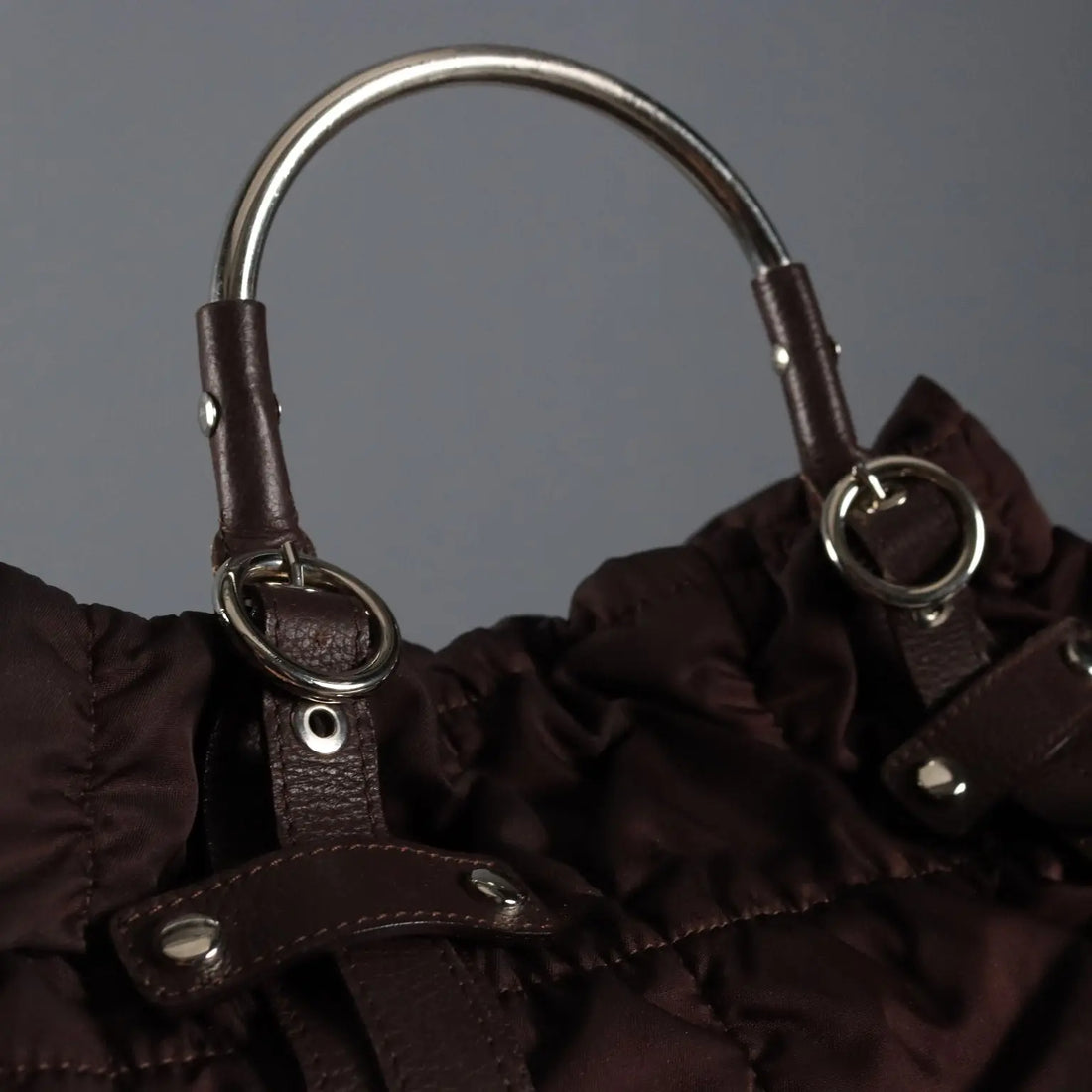 XXI Secolo Quilted Bag Brown Fabric Second Hand Italy - Made In Italy | Clothing & House Linens | Second hand