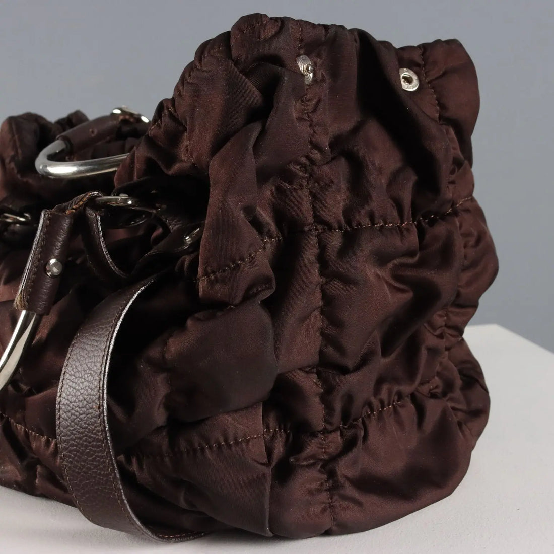 XXI Secolo Quilted Bag Brown Fabric Second Hand Italy - Made In Italy | Clothing & House Linens | Second hand