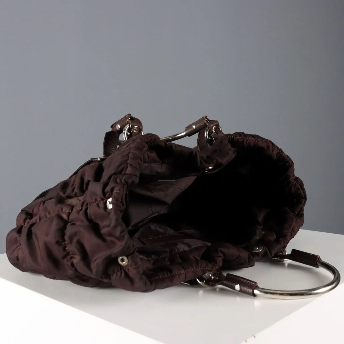 XXI Secolo Quilted Bag Brown Fabric Second Hand Italy - Made In Italy | Clothing & House Linens | Second hand