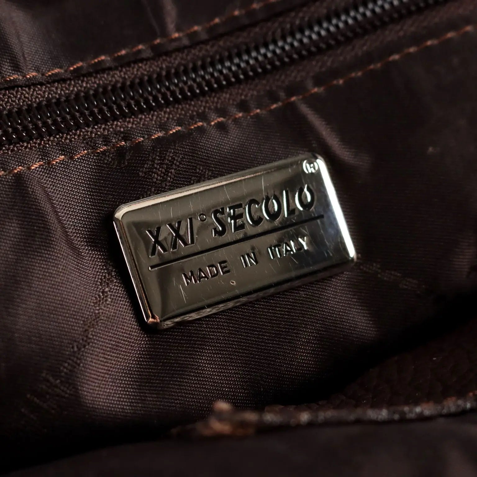 XXI Secolo Quilted Bag Brown Fabric Second Hand Italy - Made In Italy | Clothing & House Linens | Second hand
