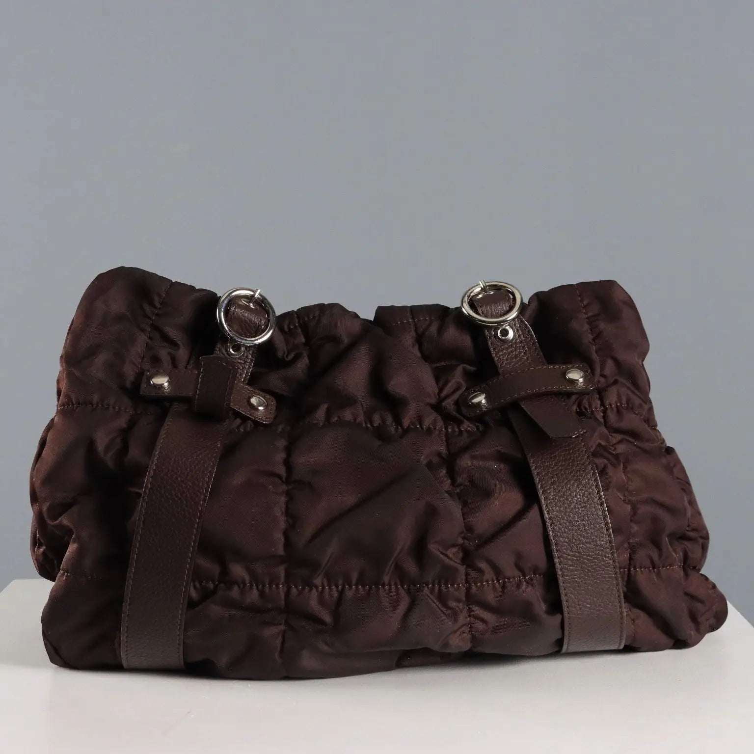 XXI Secolo Quilted Bag Brown Fabric Second Hand Italy - Made In Italy | Clothing & House Linens | Second hand