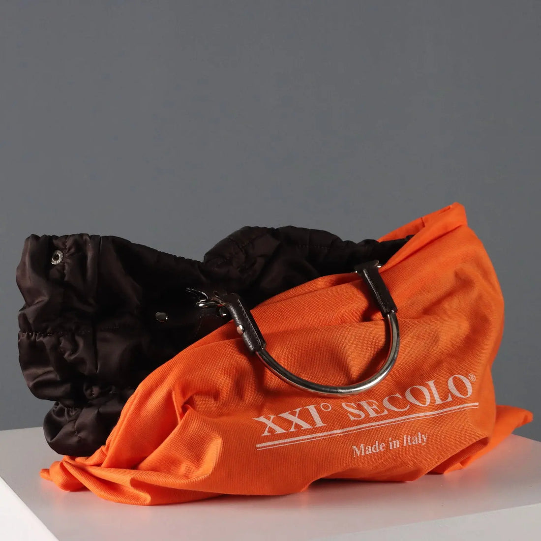 XXI Secolo Quilted Bag Brown Fabric Second Hand Italy - Made In Italy | Clothing & House Linens | Second hand