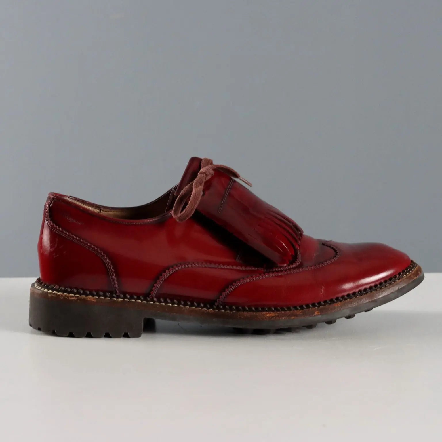 Ferragamo Derby Shoes Burgundy Leather UK Size 6,5 Second Hand - UK Size 6,5 | Clothing & House Linens | Second hand