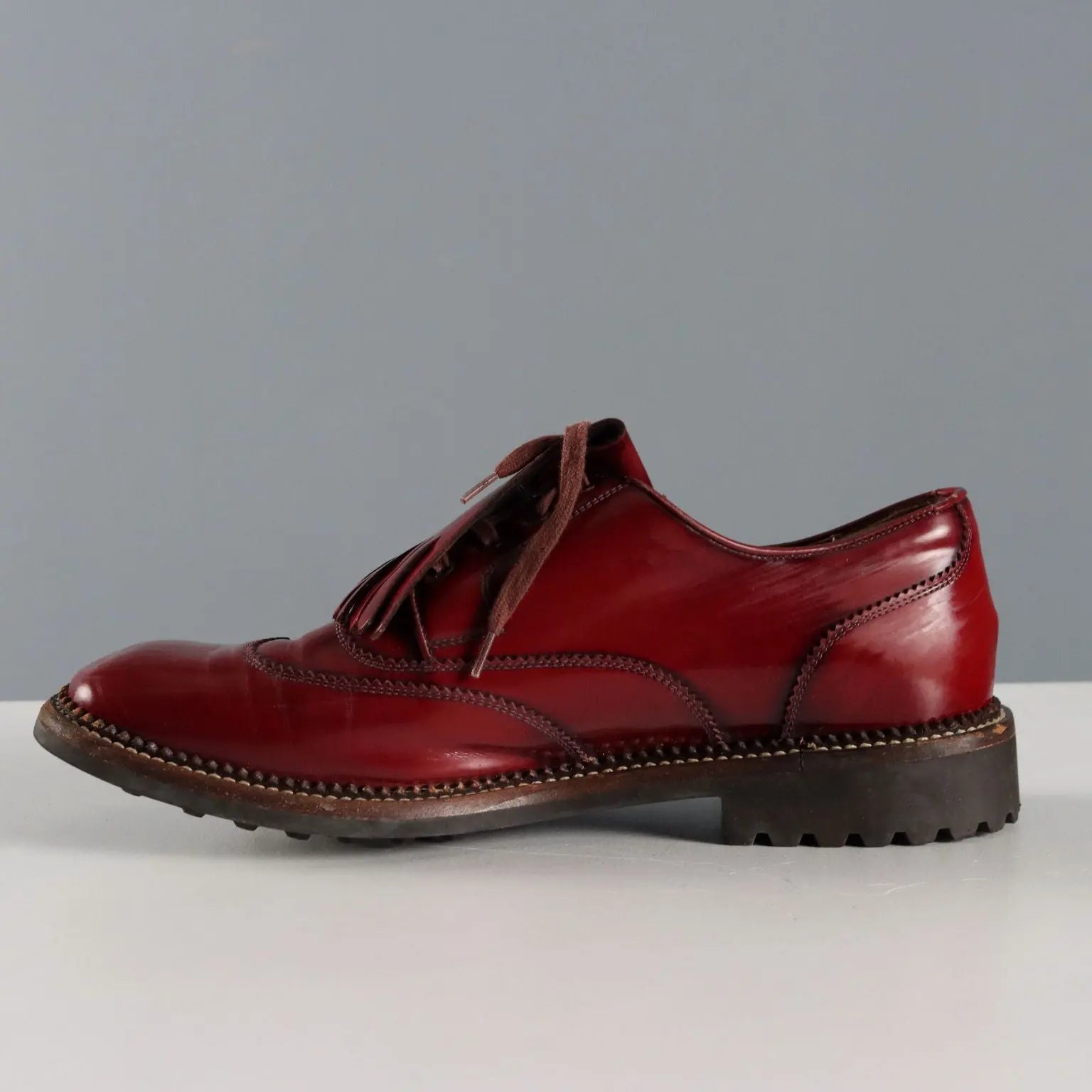 Ferragamo Derby Shoes Burgundy Leather UK Size 6,5 Second Hand - UK Size 6,5 | Clothing & House Linens | Second hand