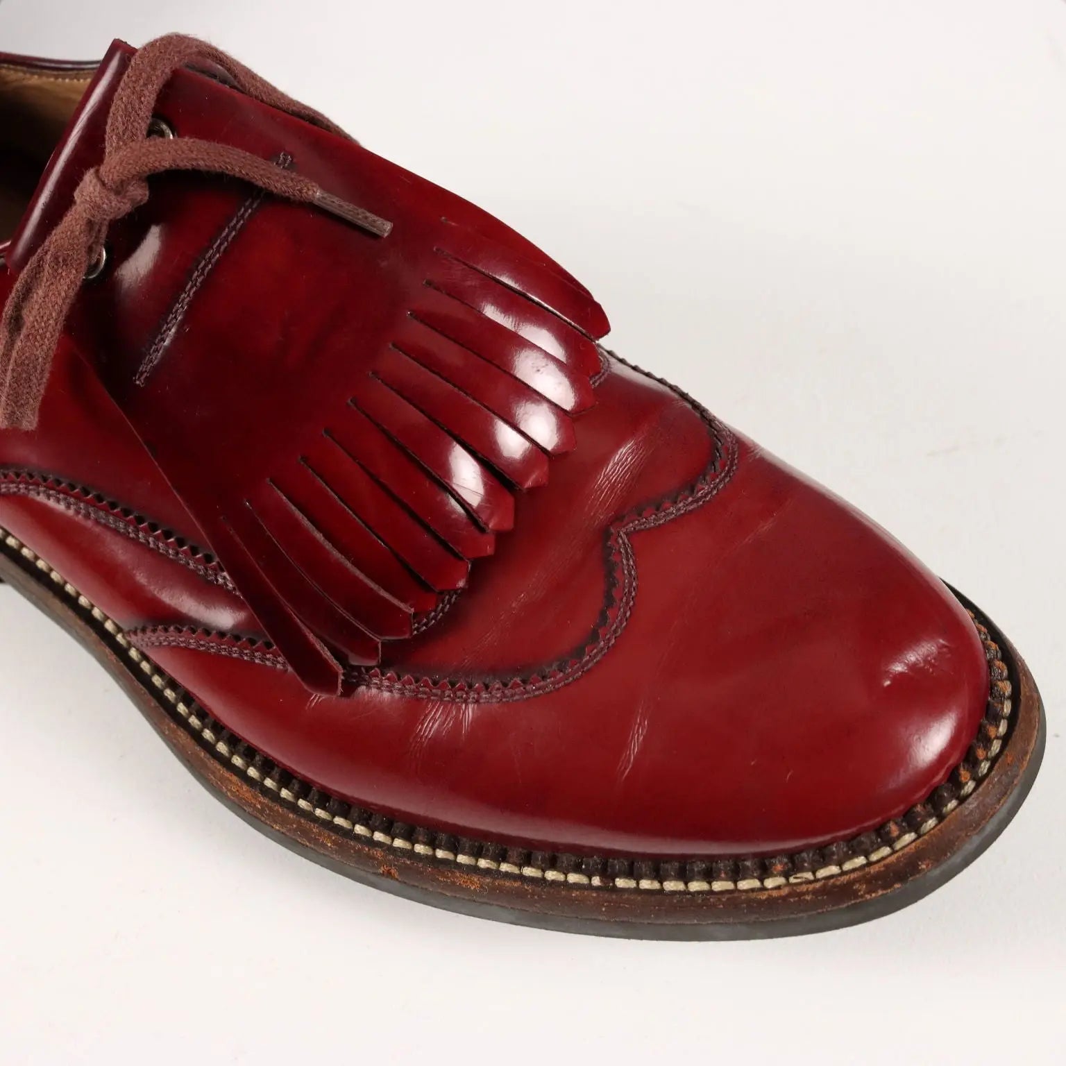 Ferragamo Derby Shoes Burgundy Leather UK Size 6,5 Second Hand - UK Size 6,5 | Clothing & House Linens | Second hand