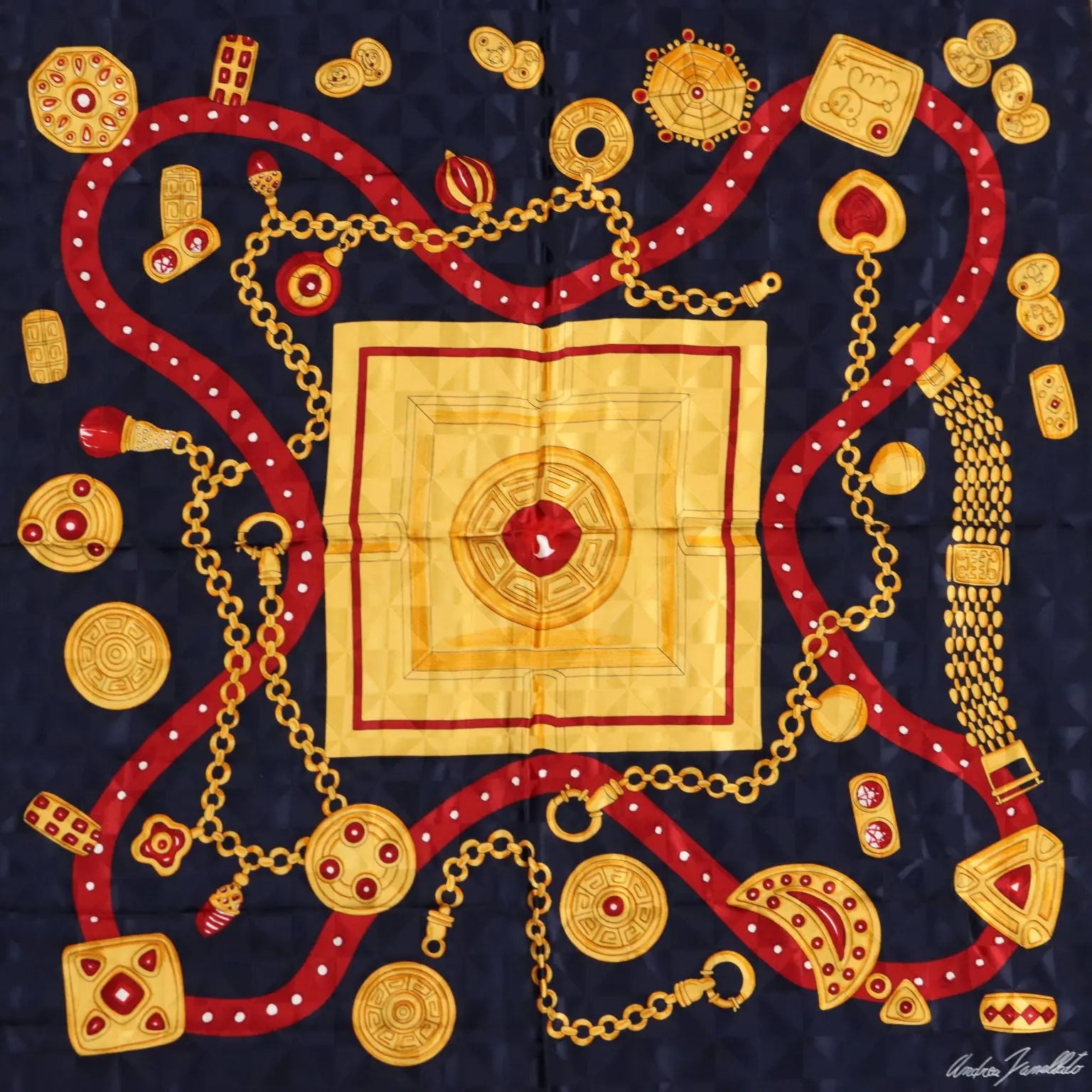 Zanellato Scarf Bijoux Pure Silk Second Hand Italy - Pure Silk | Clothing & House Linens | Second hand