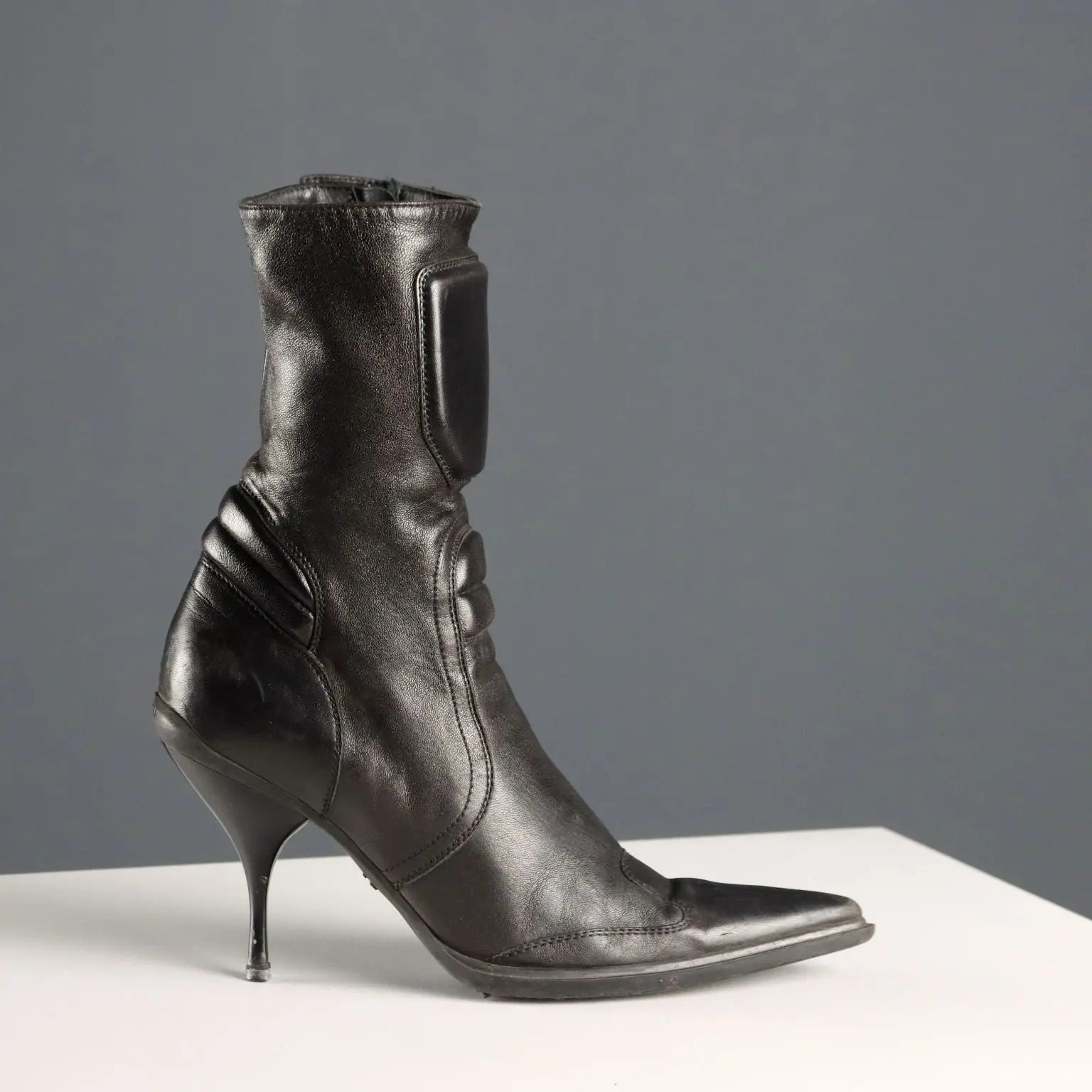 Miu Miu Ankle Boots Black Leather UK Size 4 Second Hand Italy - UK Size 4 | Clothing & House Linens | Second hand