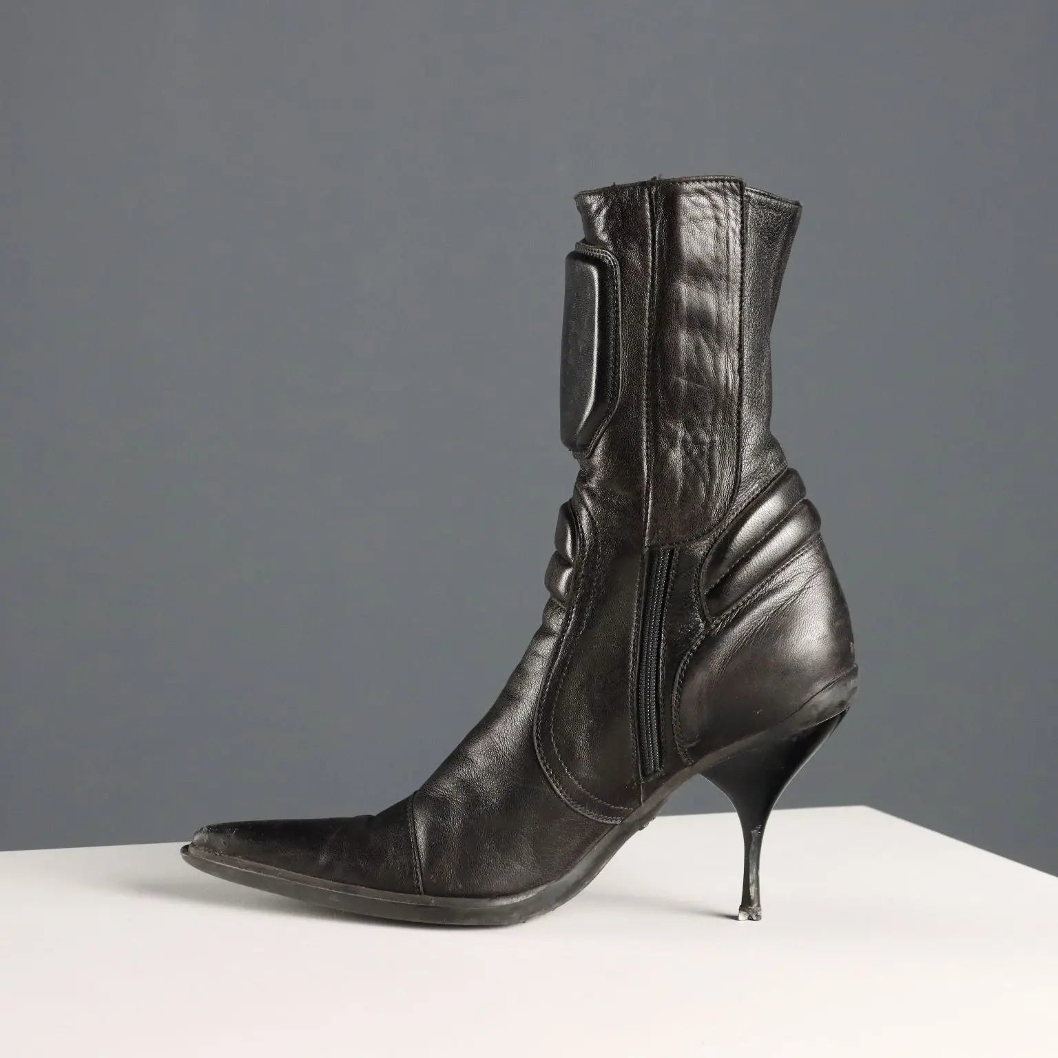 Miu Miu Ankle Boots Black Leather UK Size 4 Second Hand Italy - UK Size 4 | Clothing & House Linens | Second hand
