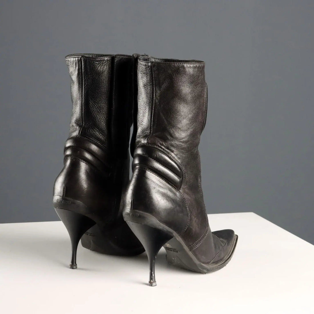 Miu Miu Ankle Boots Black Leather UK Size 4 Second Hand Italy - UK Size 4 | Clothing & House Linens | Second hand
