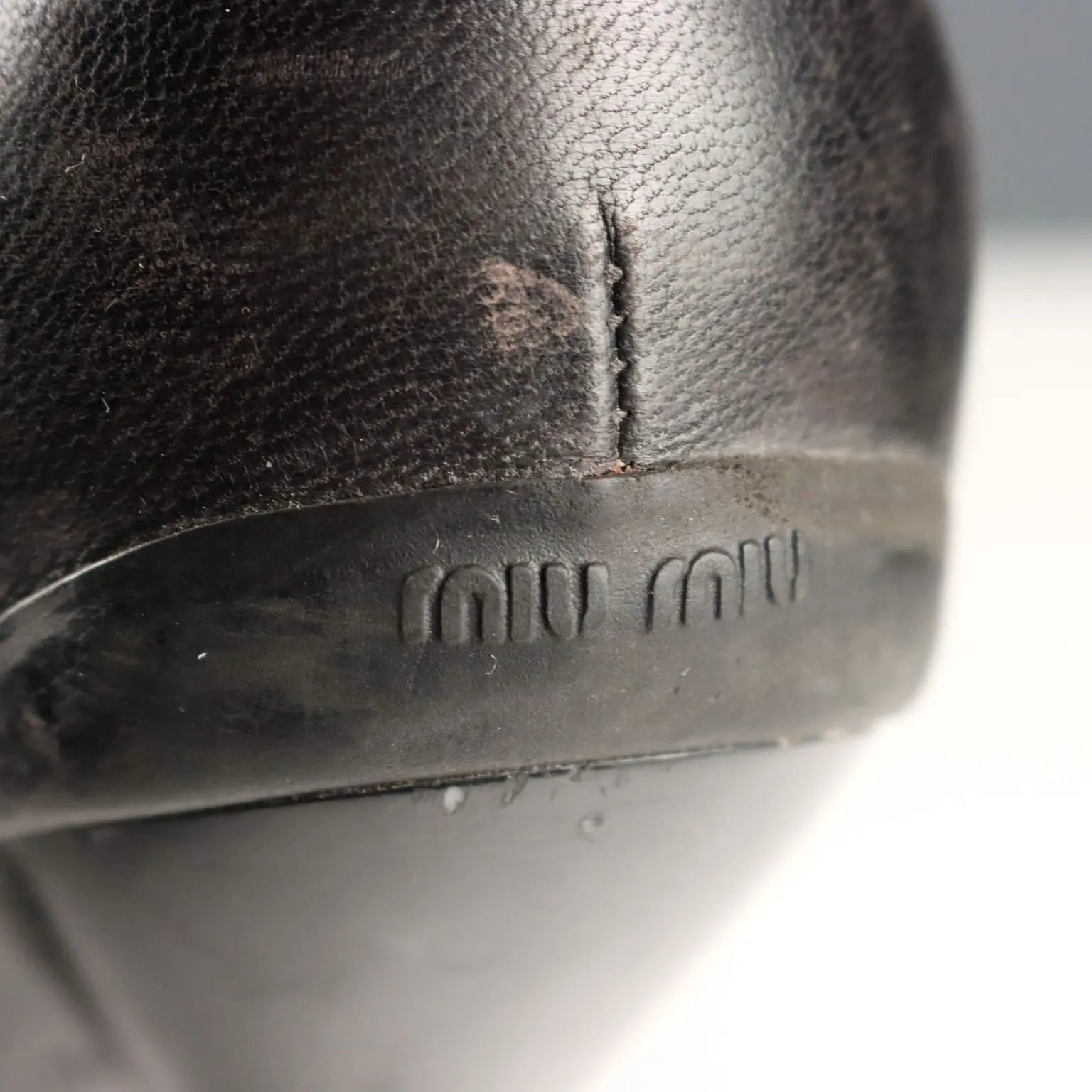Miu Miu Ankle Boots Black Leather UK Size 4 Second Hand Italy - UK Size 4 | Clothing & House Linens | Second hand