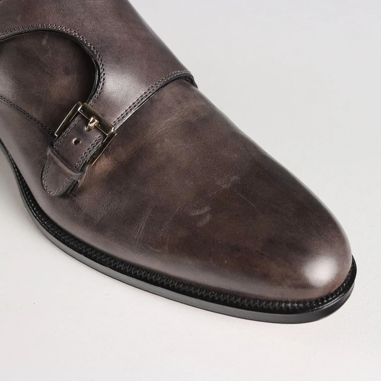 Dark Grey Double Monk Shoes Tanino Crisci UK Size 7 Second Hand