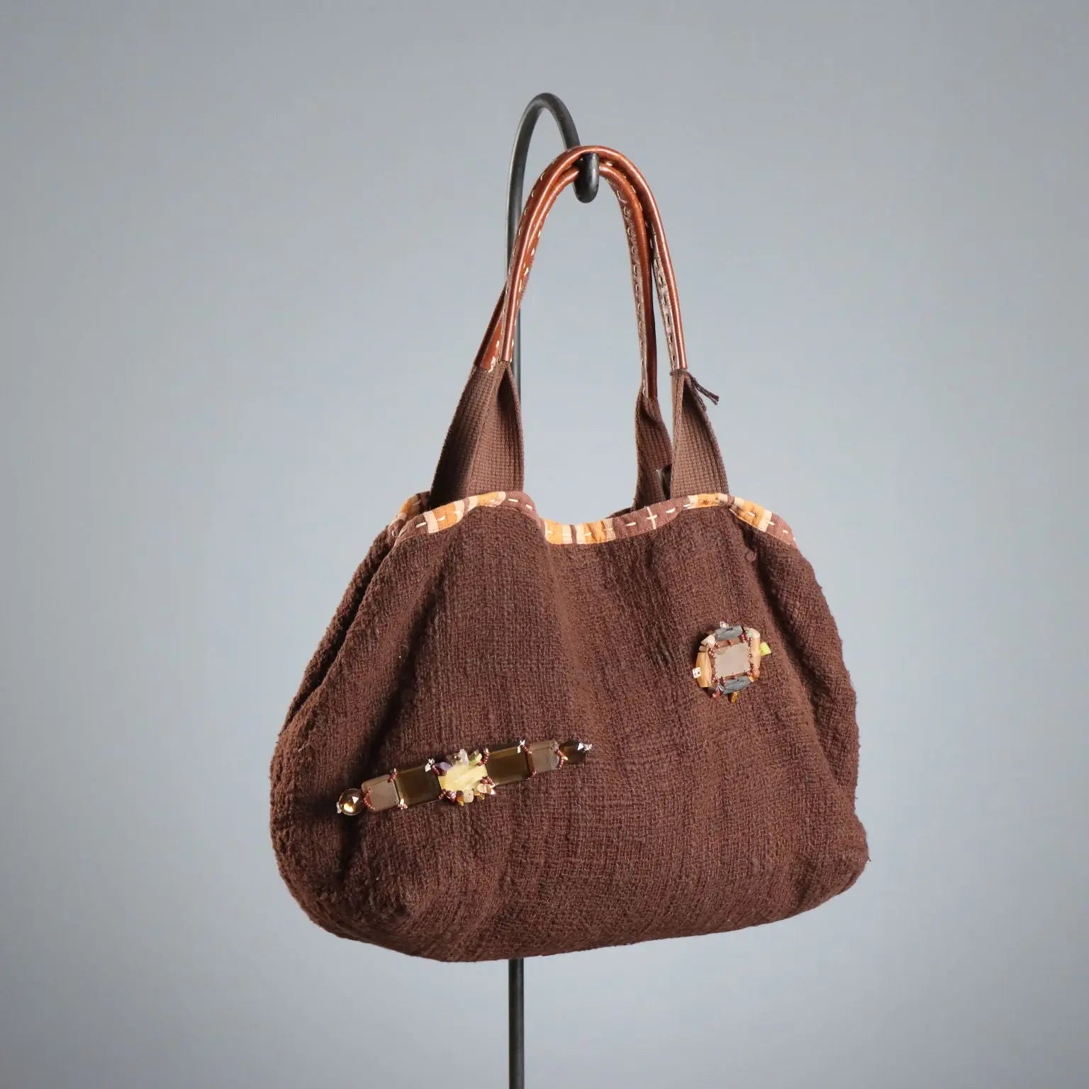Ethnic Style Maliparmi Shoulder Bag Leather Second Hand
