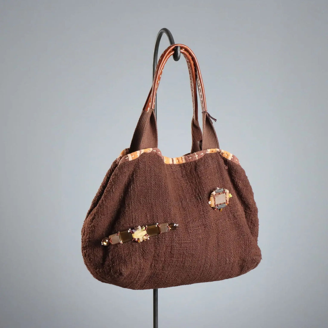Ethnic Style Maliparmi Shoulder Bag Leather Second Hand