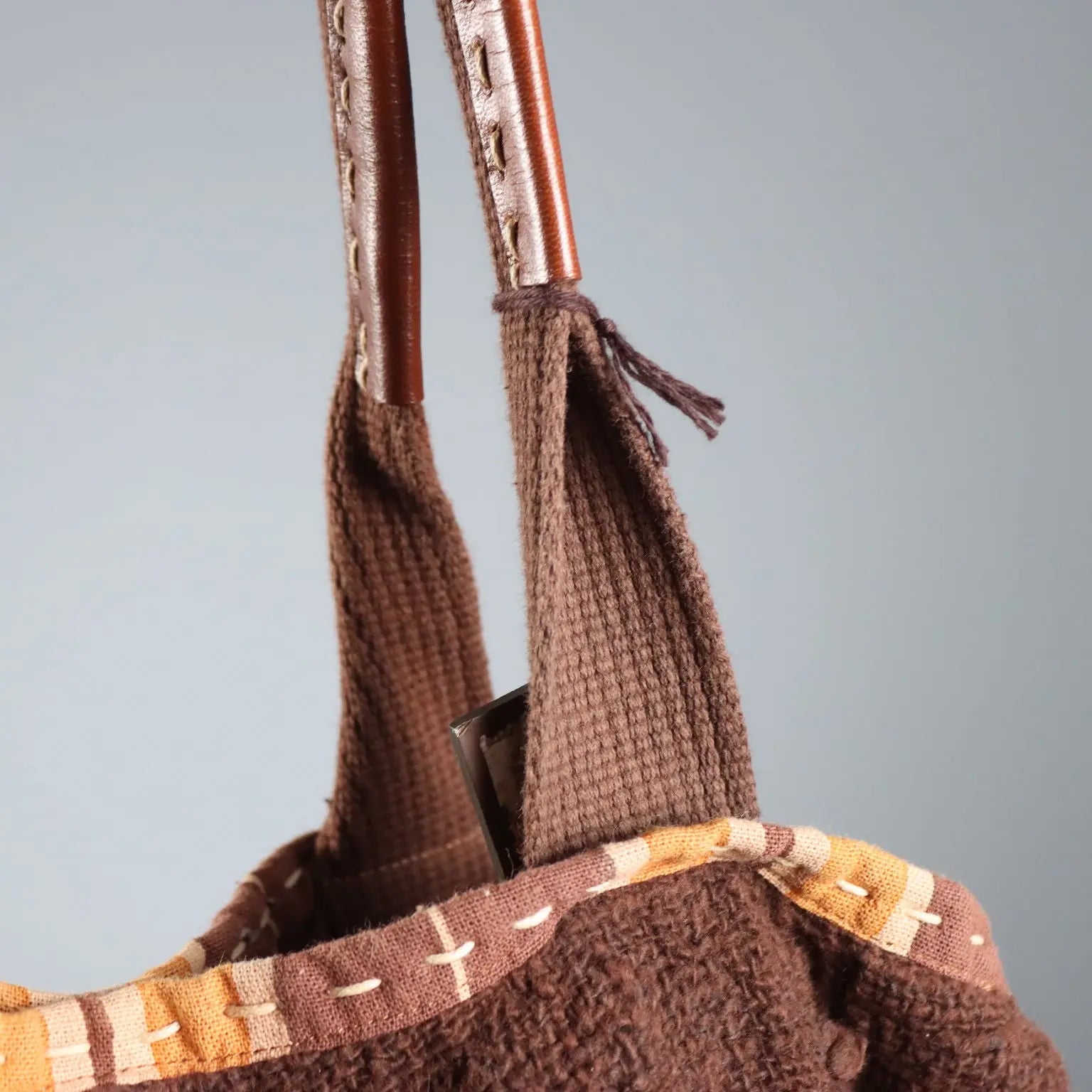 Ethnic Style Maliparmi Shoulder Bag Leather Second Hand
