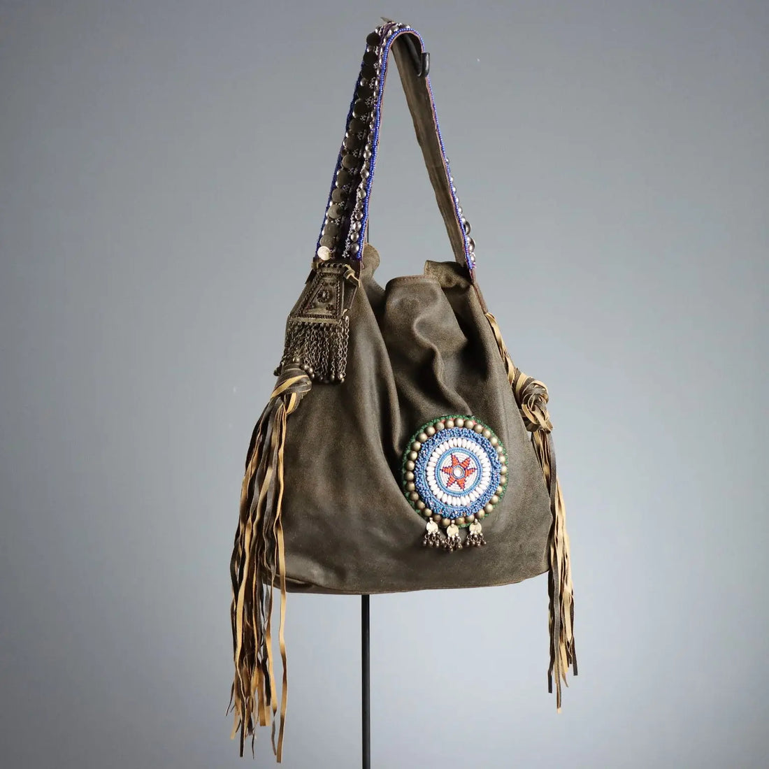 Dassios Boho Bag Pièce Unique Leather Greece 2000s