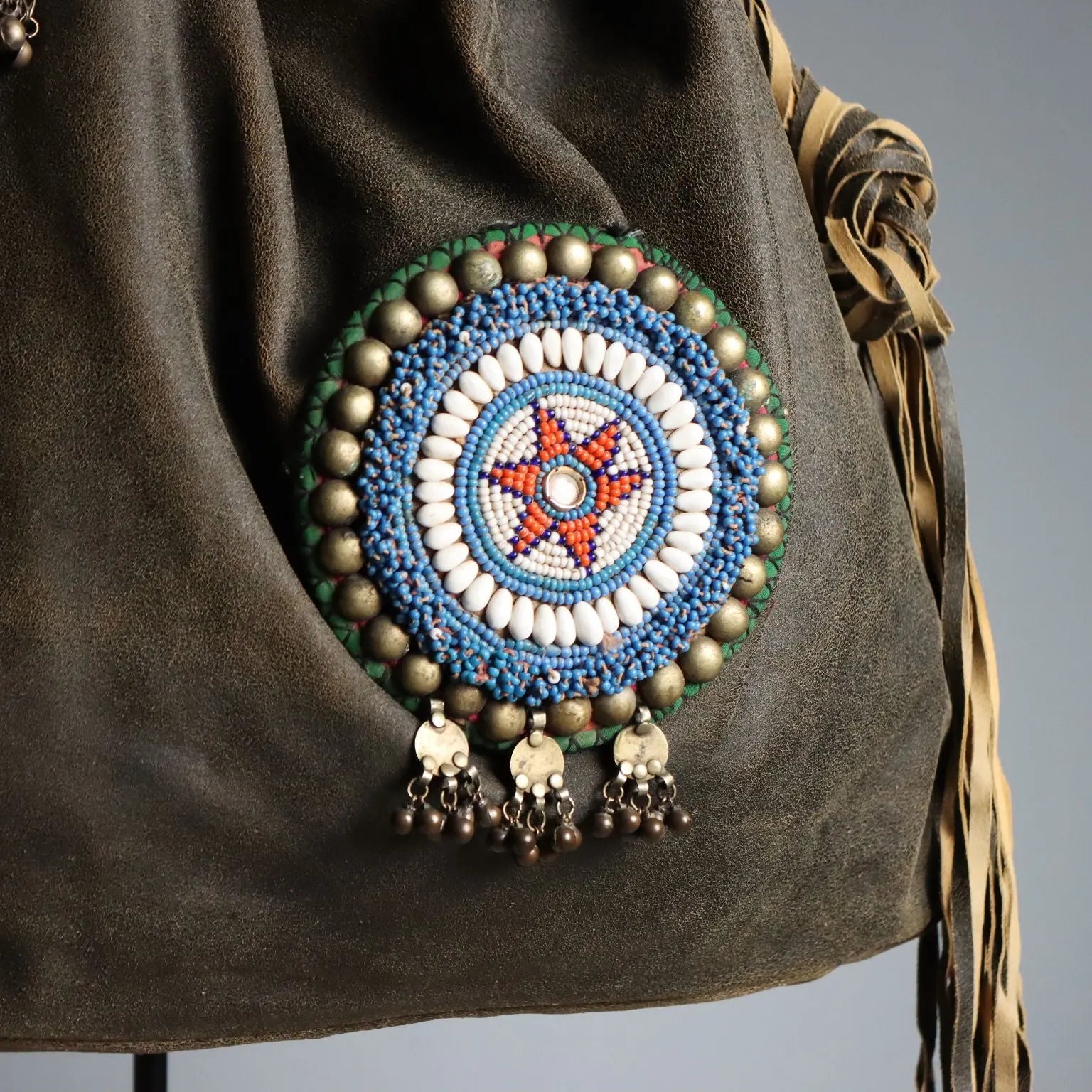 Dassios Boho Bag Pièce Unique Leather Greece 2000s