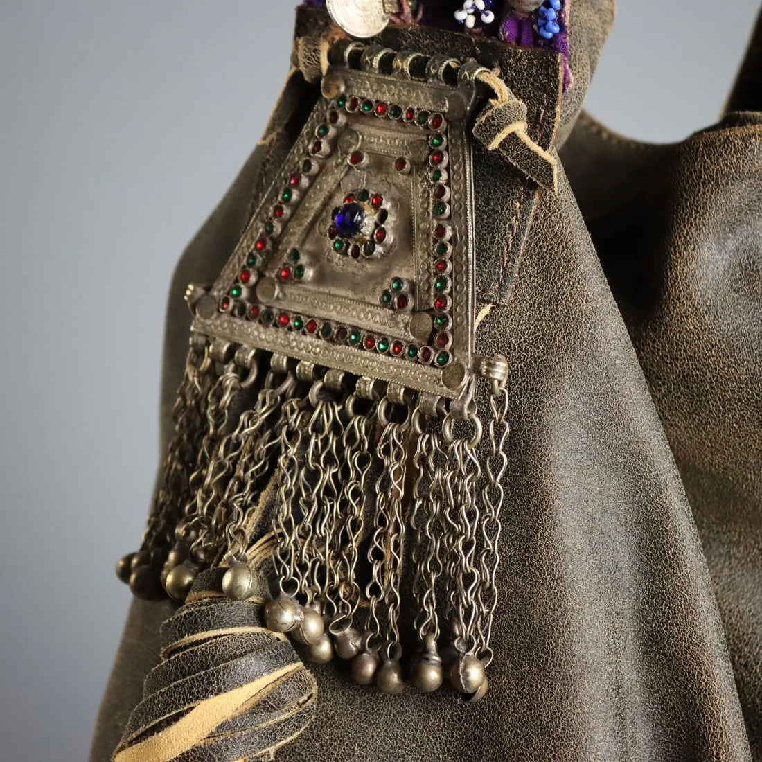Dassios Boho Bag Pièce Unique Leather Greece 2000s
