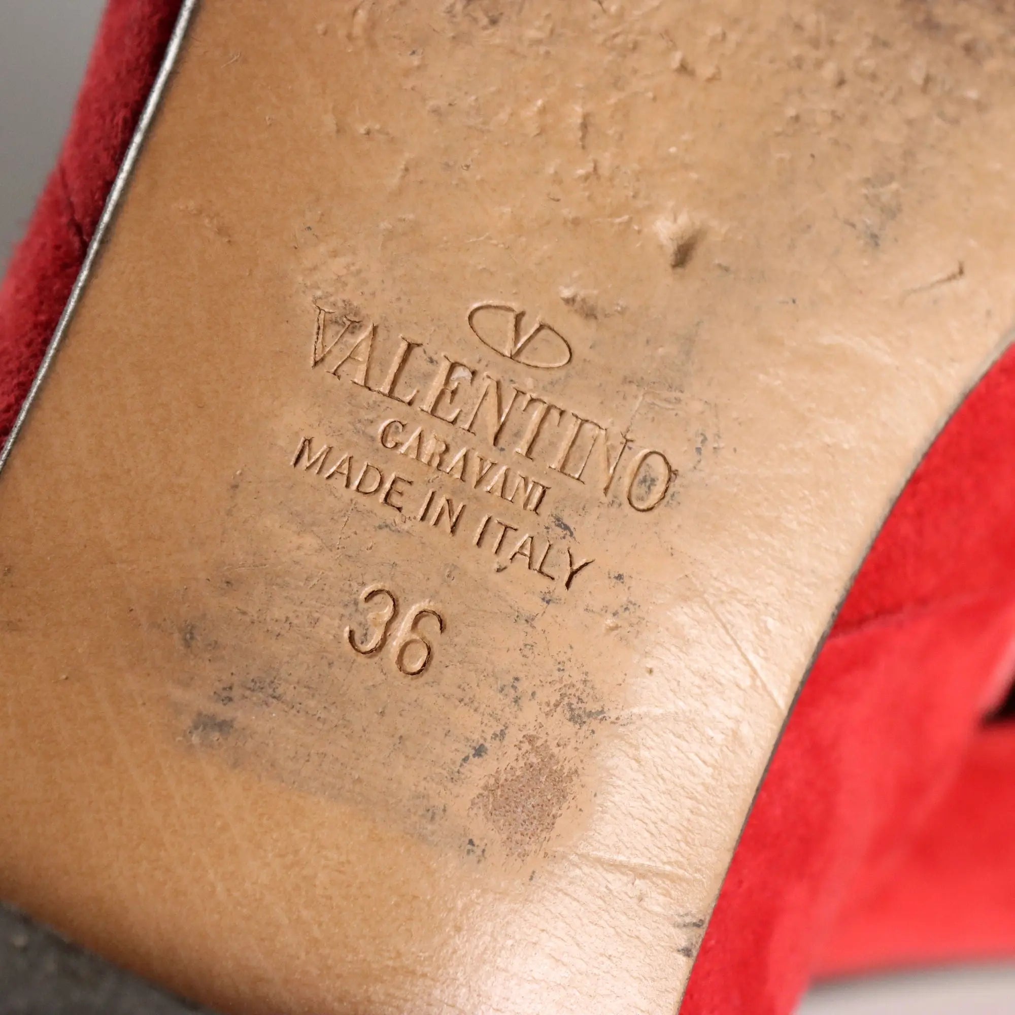 Valentino Roman Stud Suede Loafers UK Size 3 Second Hand Italy