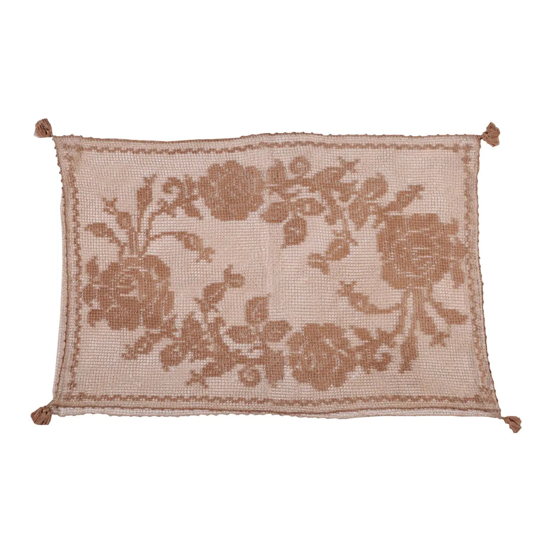Filet Pillow Cover With Tassels - Filet | Clothing & House Linens | Antique House Linens