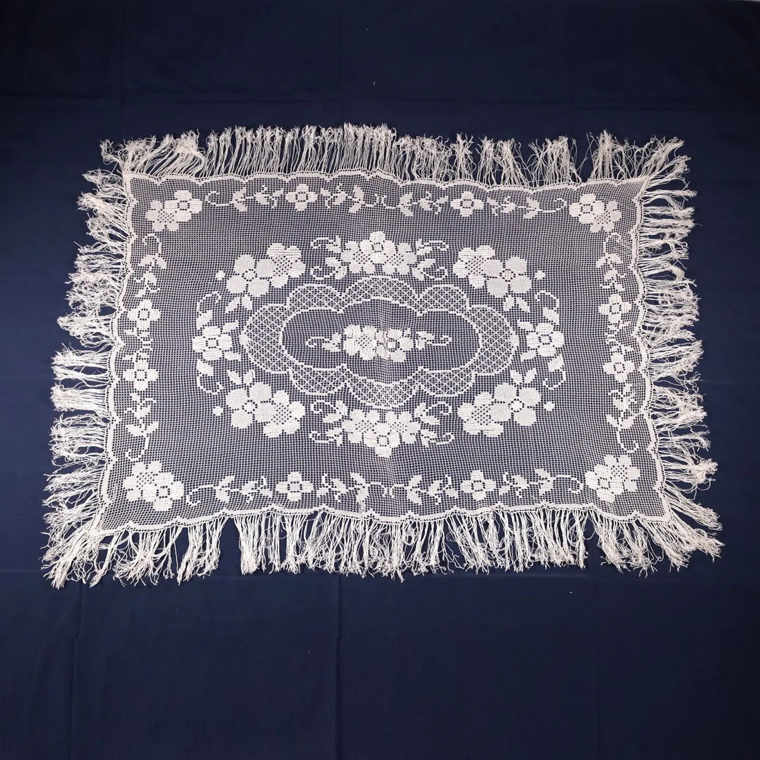 Filet Shawl Cotton Italy 20th Century | Clothing & House Linens | Antique House Linens
