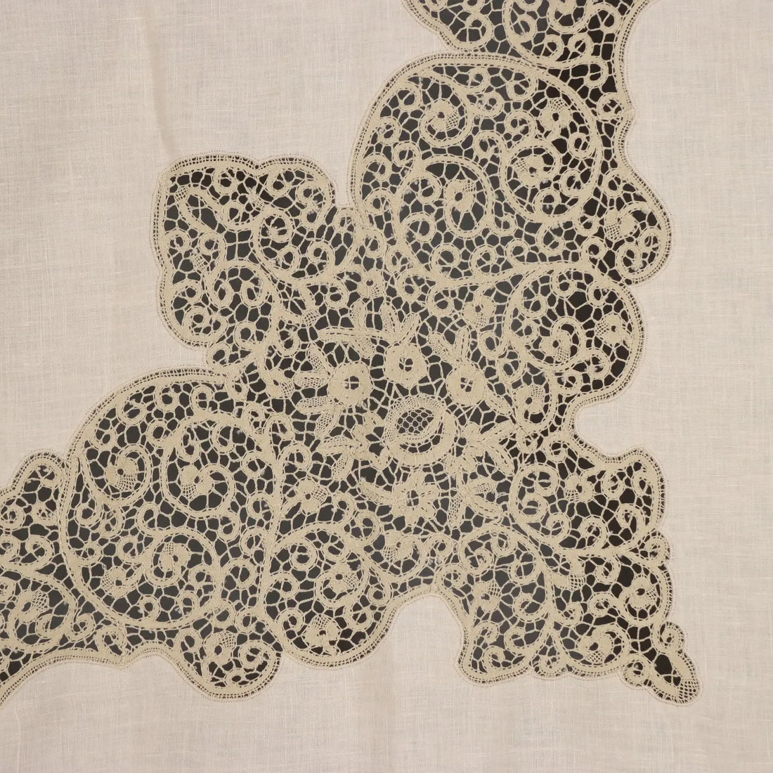 Tablecloth with 12 Napkins Cantù Lace Linen 112 x 72 In