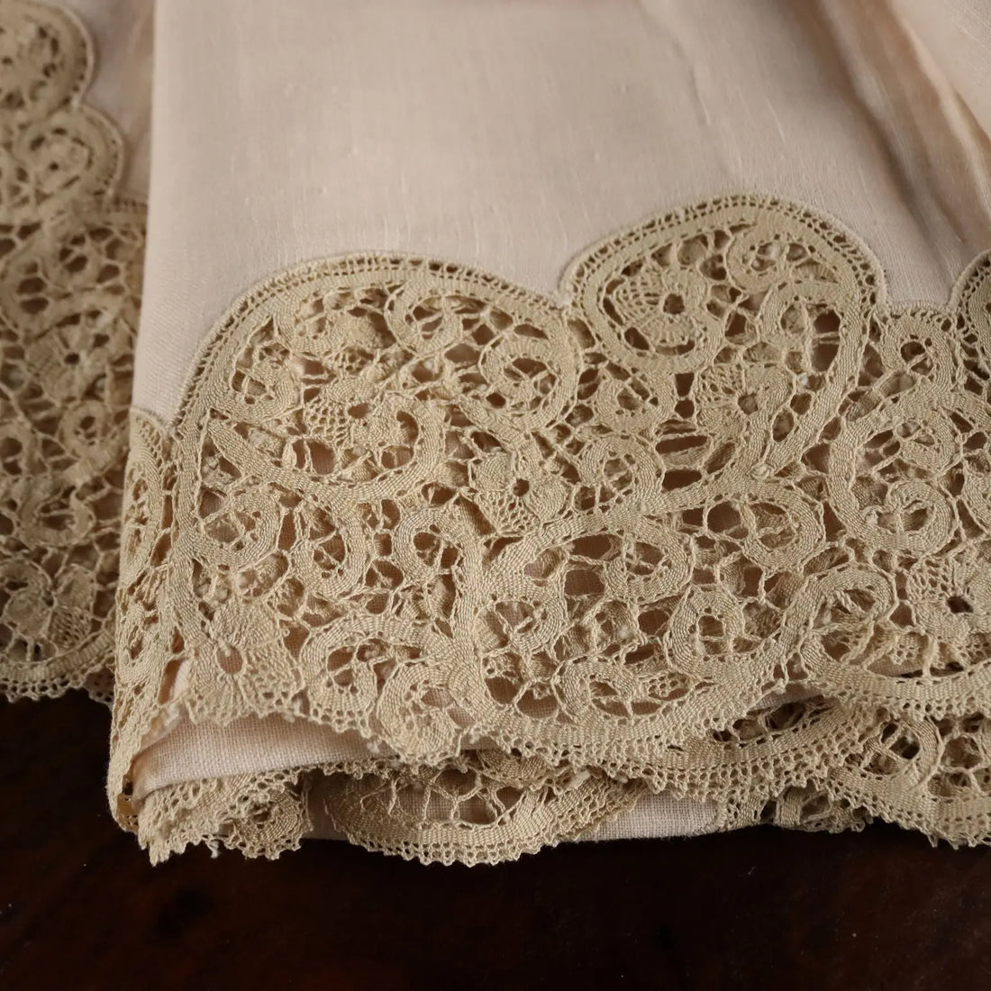Tablecloth with 12 Napkins Cantù Lace Linen 112 x 72 In