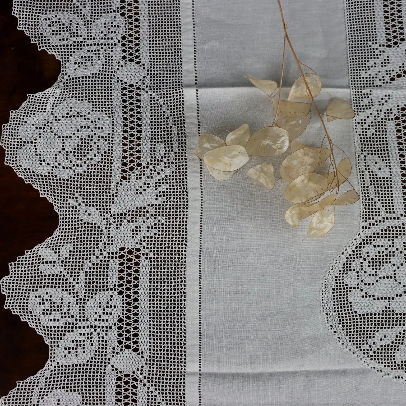 Antique Tablecloth Crochet Filet 6 Napkins Italy XX Century | Clothing & House Linens | Antique House Linens