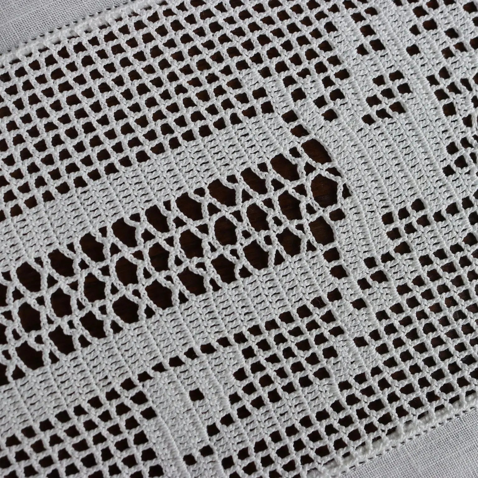 Antique Tablecloth Crochet Filet 6 Napkins Italy XX Century | Clothing & House Linens | Antique House Linens