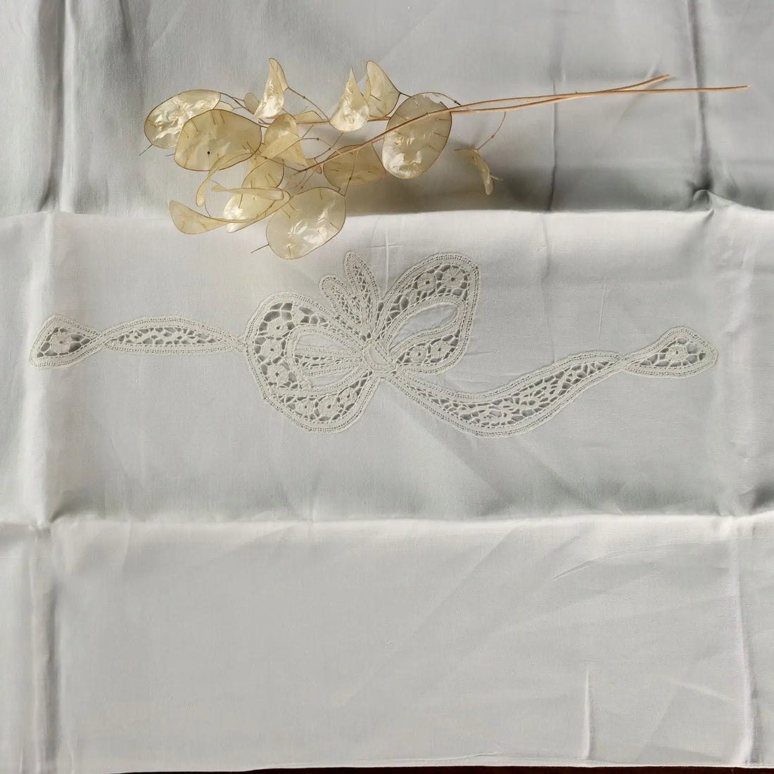 Double Bed Sheeth with 2 Pillowcases Linen Lace XX Century | Clothing & House Linens | Antique House Linens