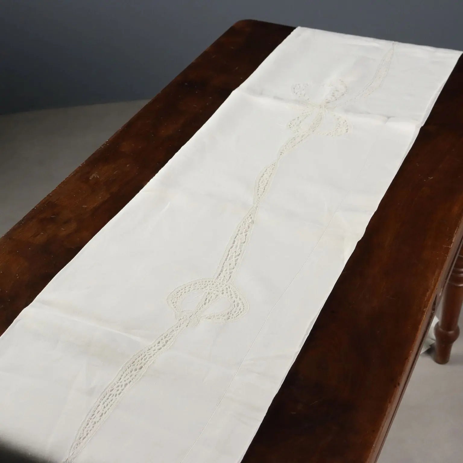 Double Bed Sheeth with 2 Pillowcases Linen Lace XX Century | Clothing & House Linens | Antique House Linens