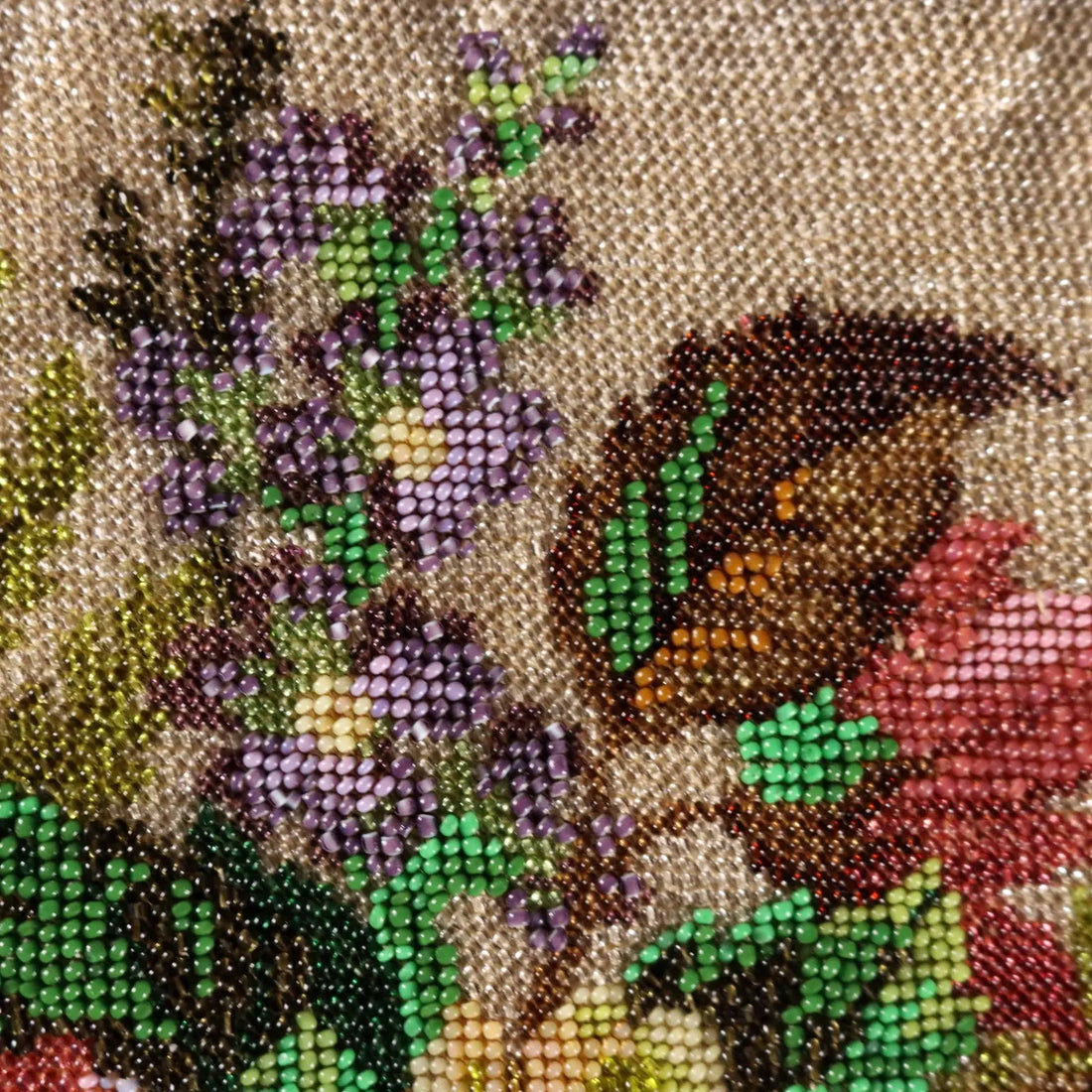 Vintage Handbag Glass Beads Flowers Italy XX Century | Clothing & House Linens | Antique House Linens