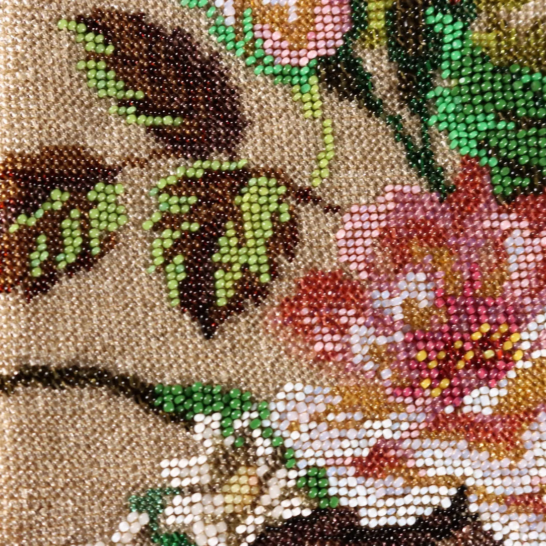 Vintage Handbag Glass Beads Flowers Italy XX Century | Clothing & House Linens | Antique House Linens
