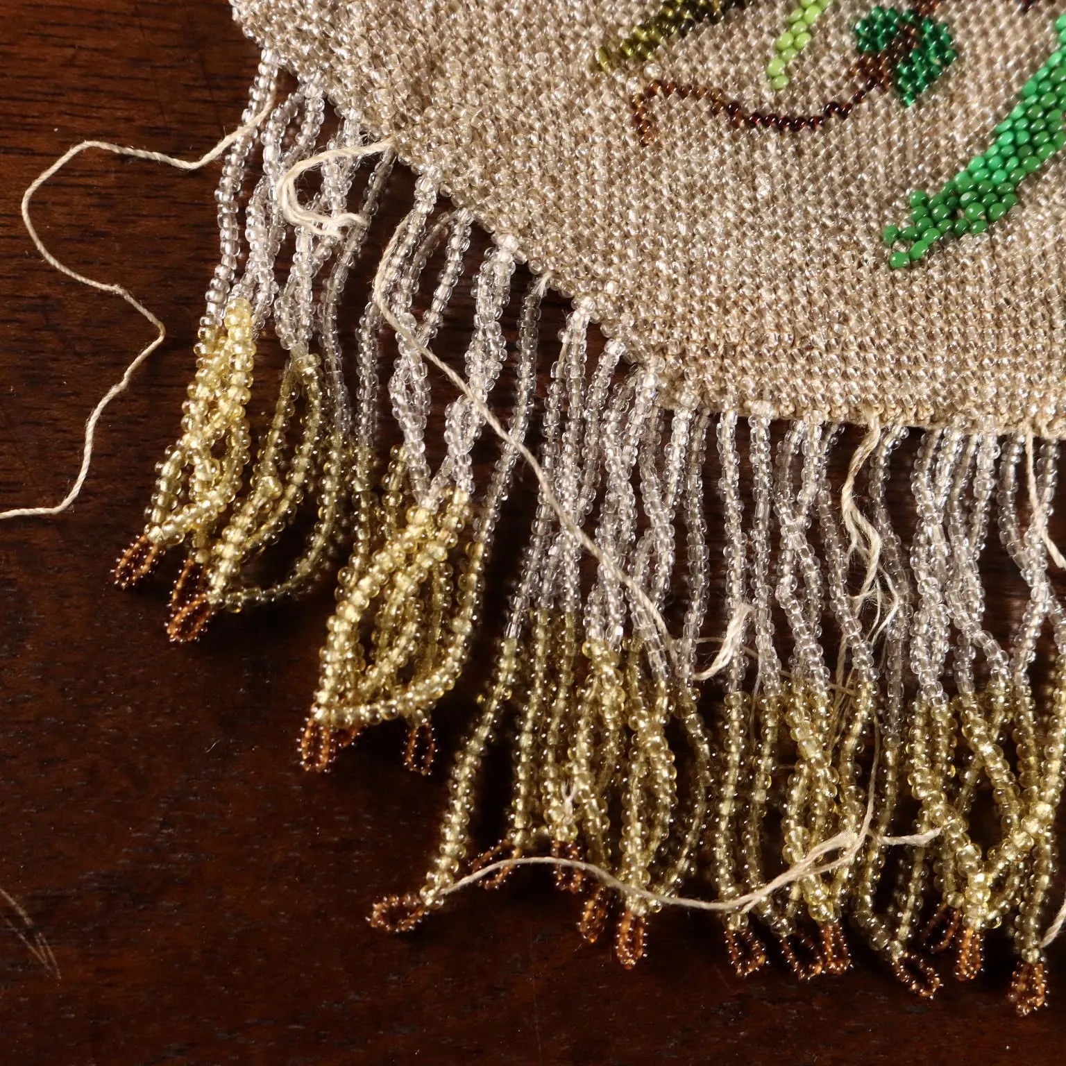 Vintage Handbag Glass Beads Flowers Italy XX Century | Clothing & House Linens | Antique House Linens