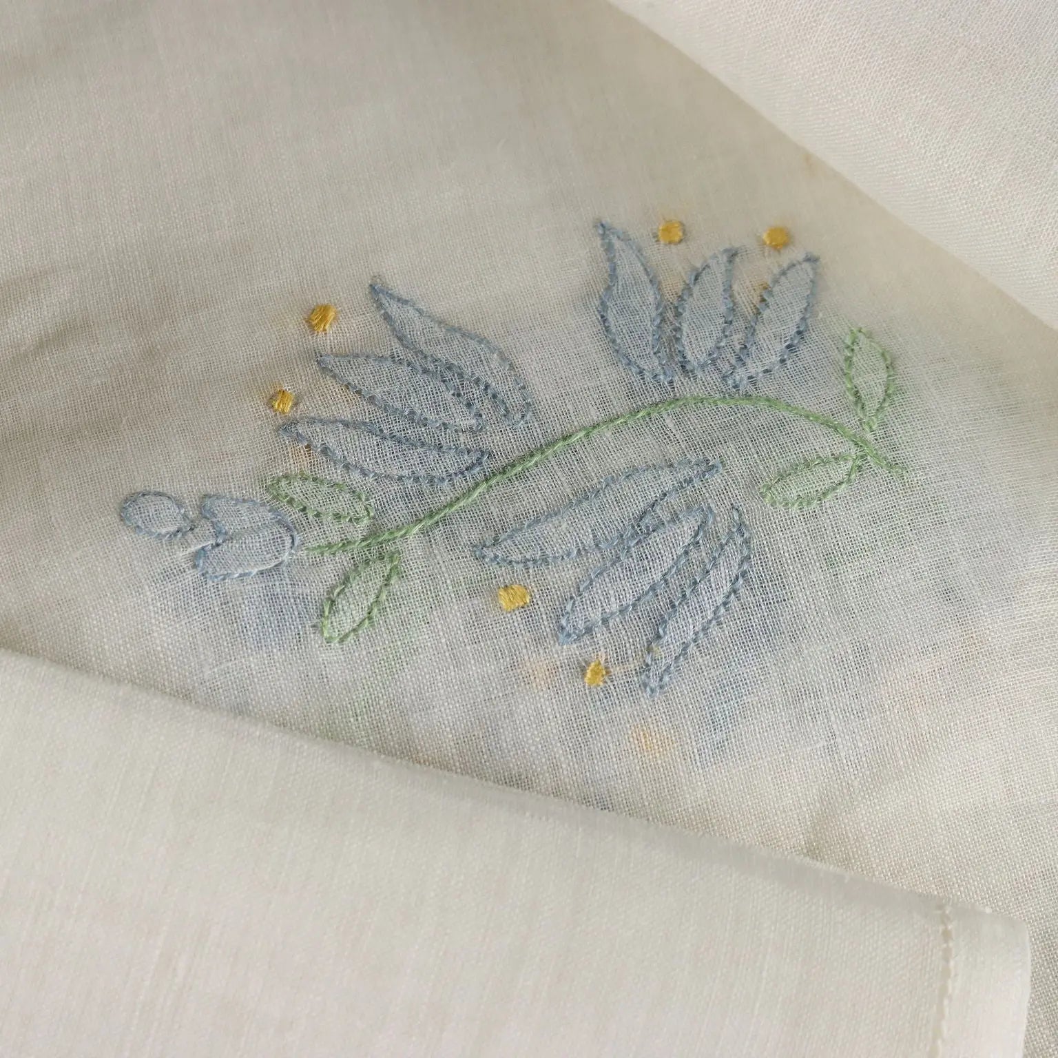 Linen Tablecloth with 12 Napkins Stitch Italy Second Hand | Clothing & House Linens | Antique House Linens