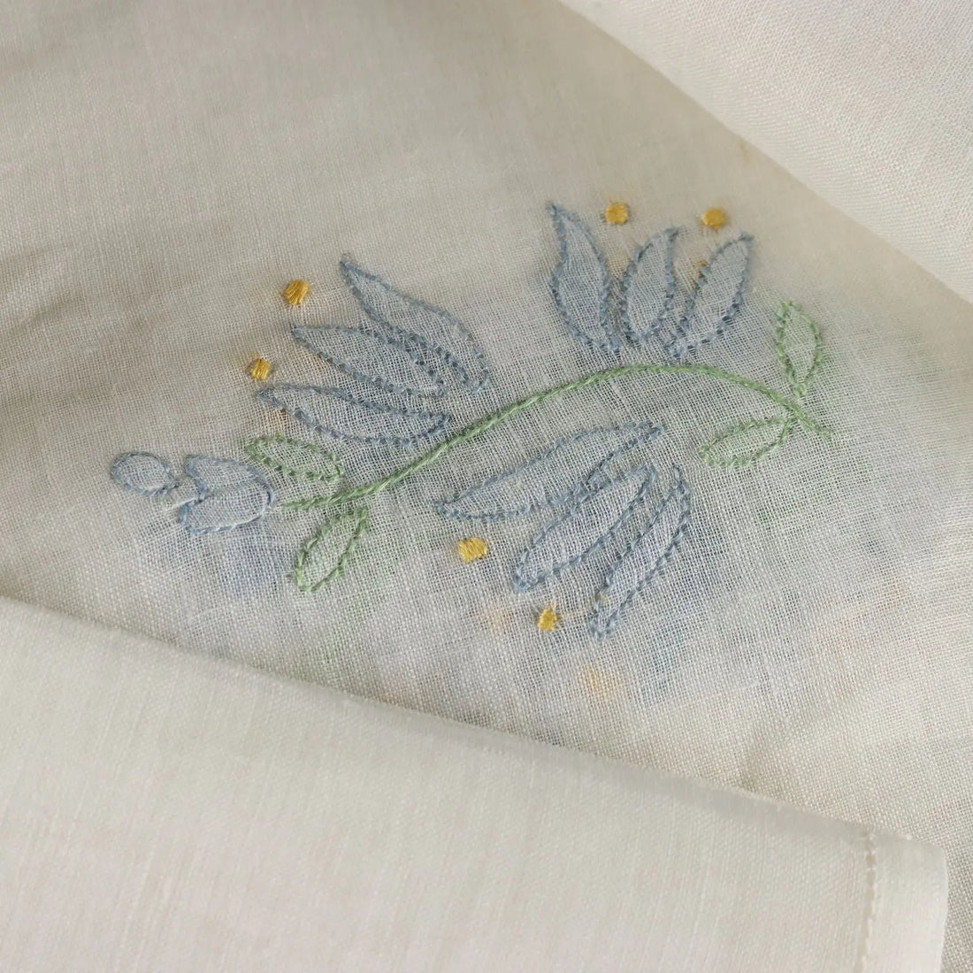 Linen Tablecloth with 12 Napkins Stitch Italy Second Hand | Clothing & House Linens | Antique House Linens