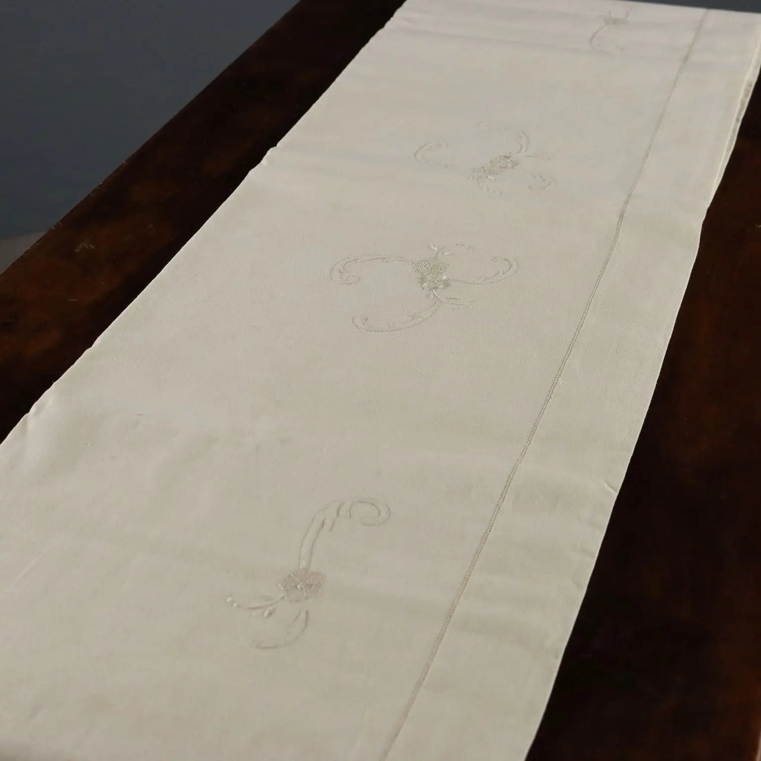 Double Bed Sheet with 2 Pillowcases Linen Satin Stitch Italy | Clothing & House Linens | Antique House Linens