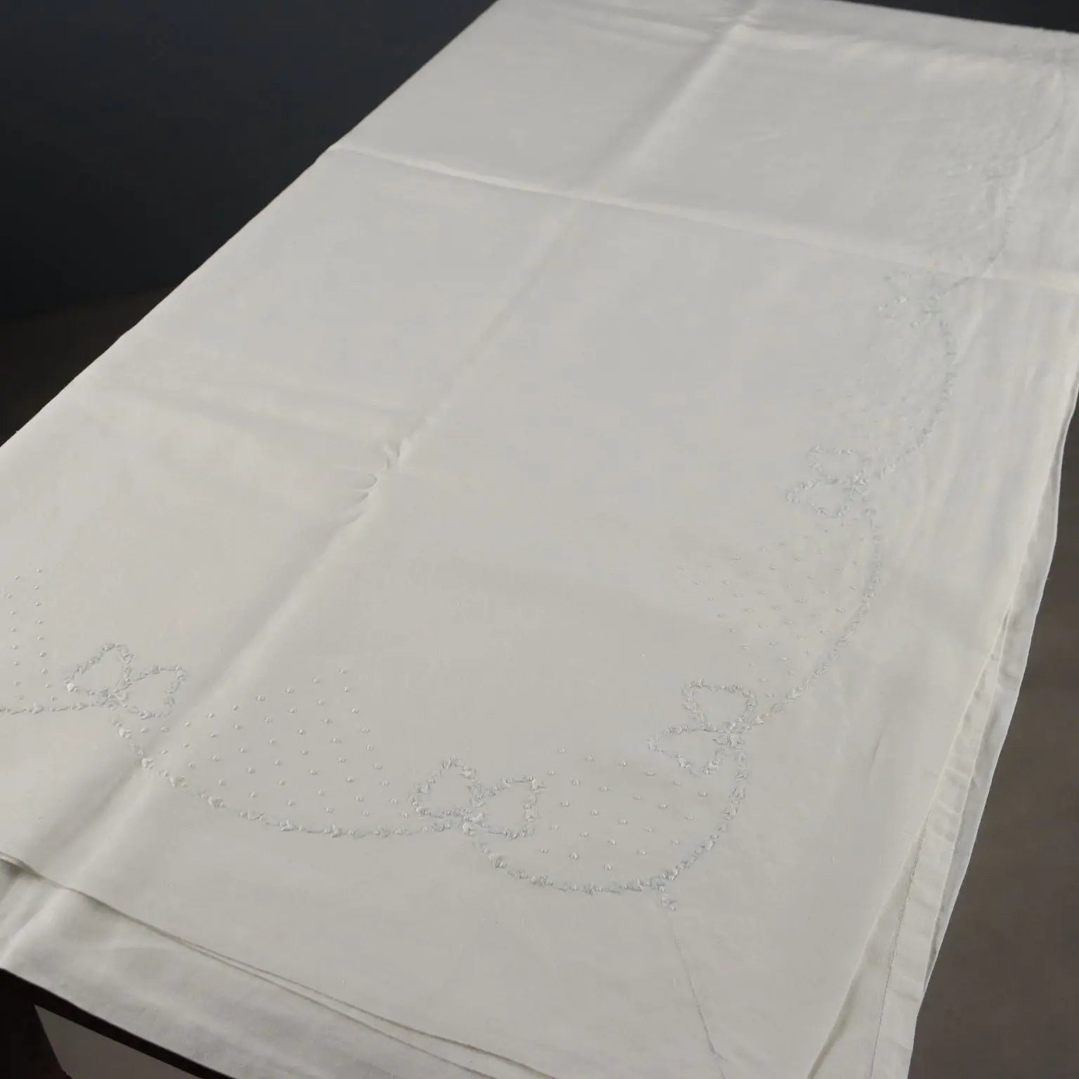 Double Bed Sheeth with 2 Pillowcases Linen Italy XX Century - 95 x 105 In | Clothing & House Linens | Antique House Linens