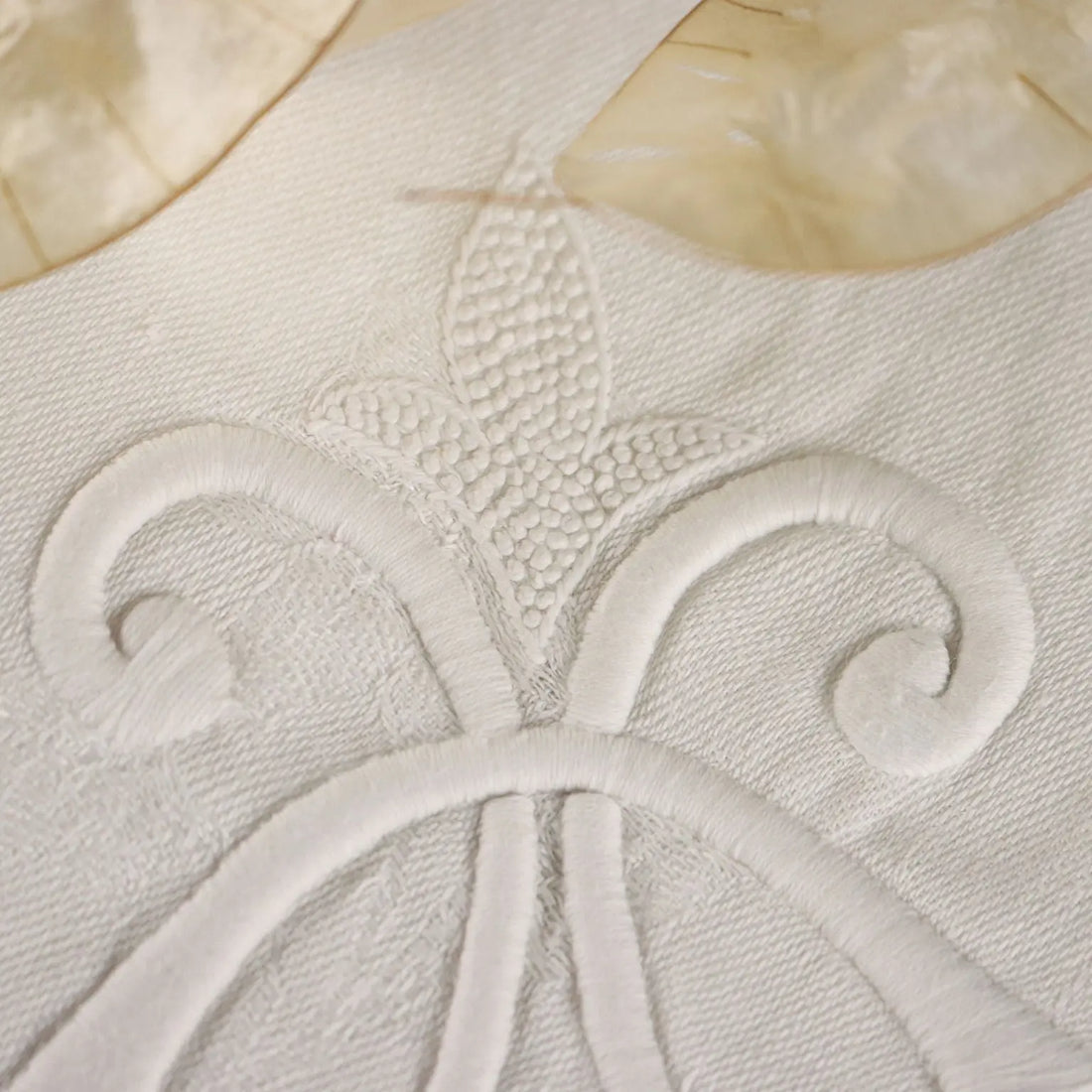 Antique Tablecloth Linen Full Stitch Embroidery 154 x 71 In - 154 x 71 In | Clothing & House Linens | Antique House Linens