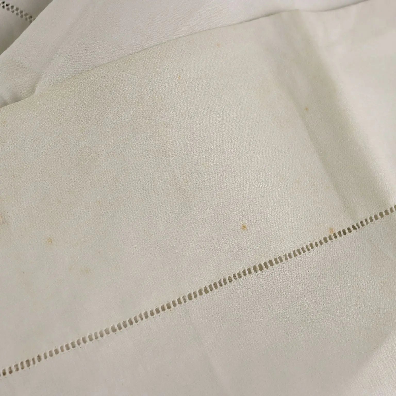 Tablecloth with 12 Napkins Linen Full Stich 60 x 59 In - 60 x 59 In | Clothing & House Linens | Antique House Linens