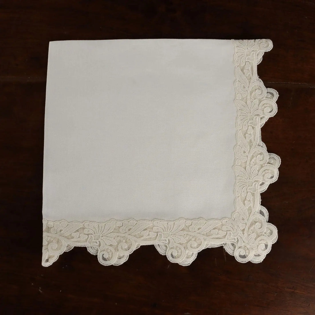 Tablecloth with 10 Napkins Linen Macramè Lace Italy 129 x 68 In - 129 x 68 In | Clothing & House Linens | Antique House Linens