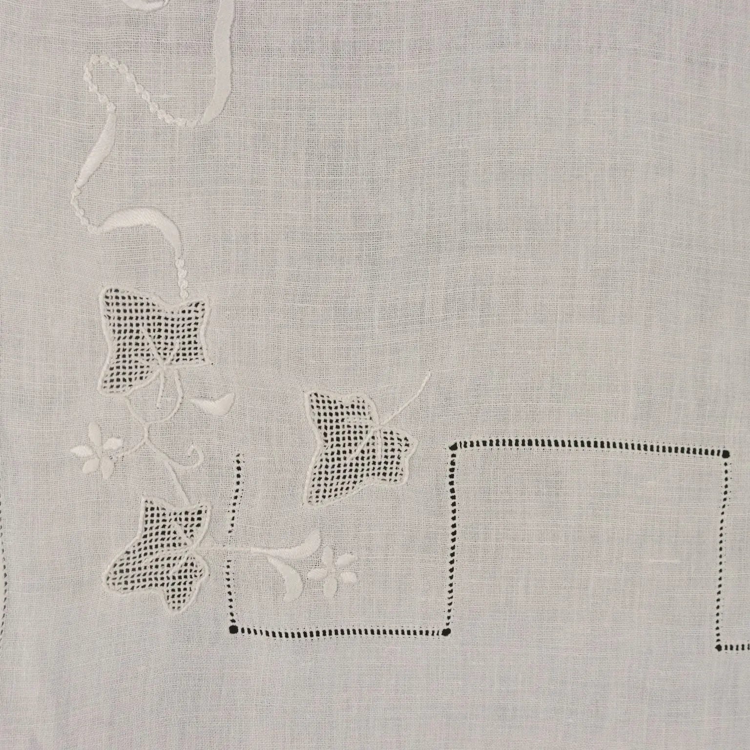 Handmade Curtains Full Stich Second Hand Italy 16 x 33 In - 16 x 33 In | Clothing & House Linens | Antique House Linens
