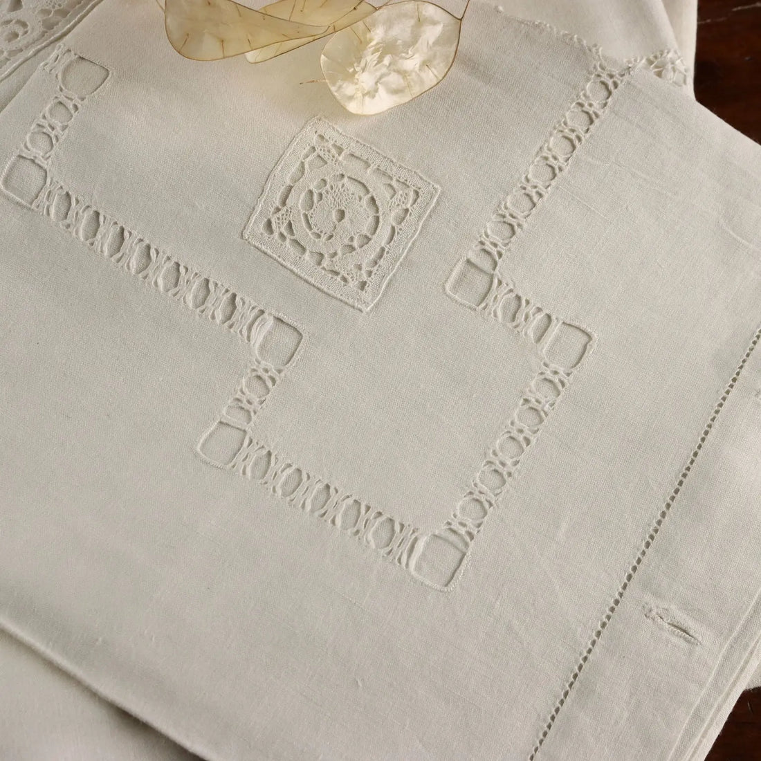 Double Bed Sheeth Cantù Lace Pillowcases 103 x 101 In - 103 x 101 In | Clothing & House Linens | Antique House Linens