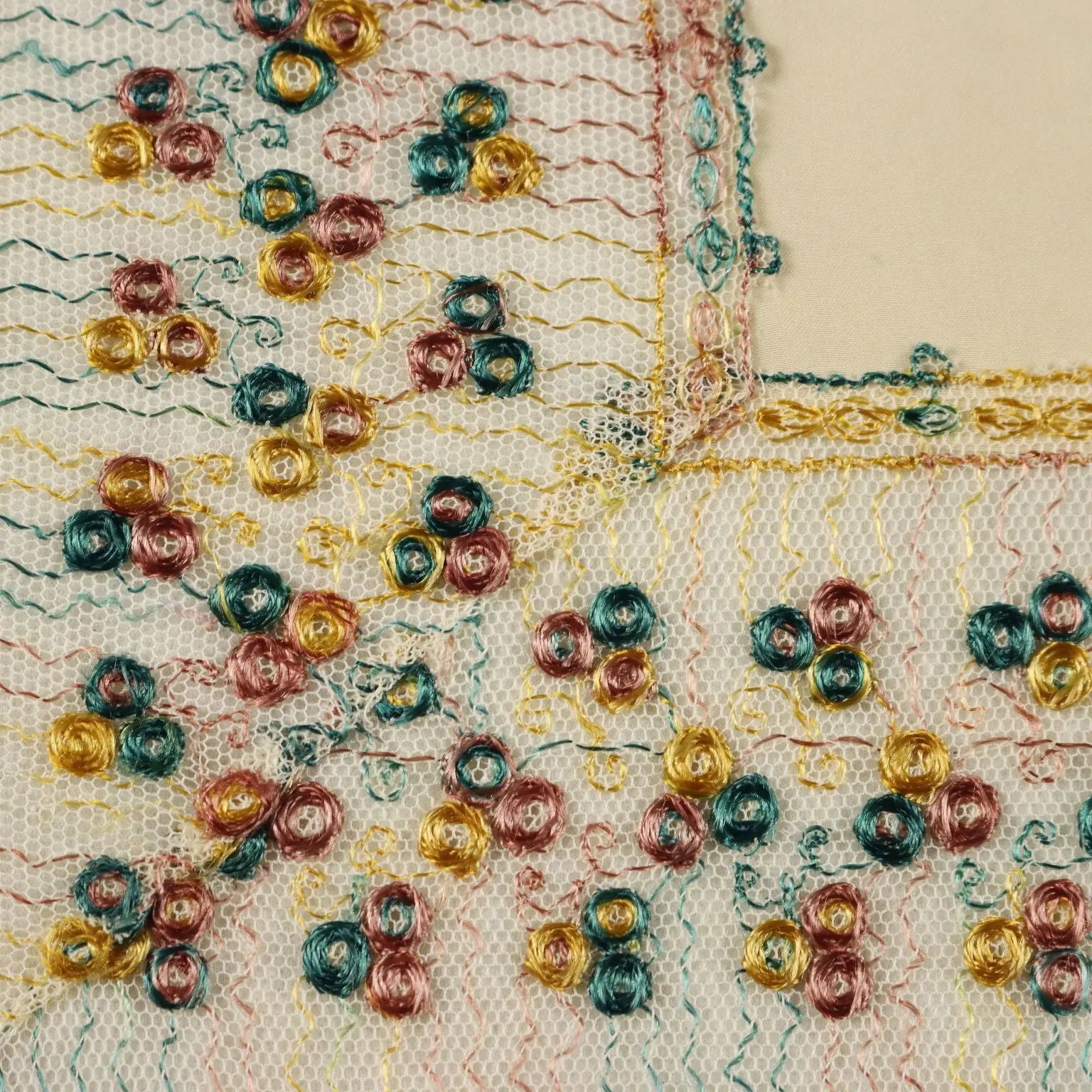 Silk Painting with Orange Pickers Coloured Fabric 29 x 22 In - 29 x 22 In | Clothing & House Linens | Antique House Linens