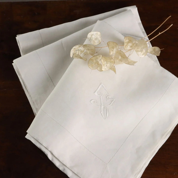 Double Bed Sheeth Linen Handmade Italy 91 x 103 In