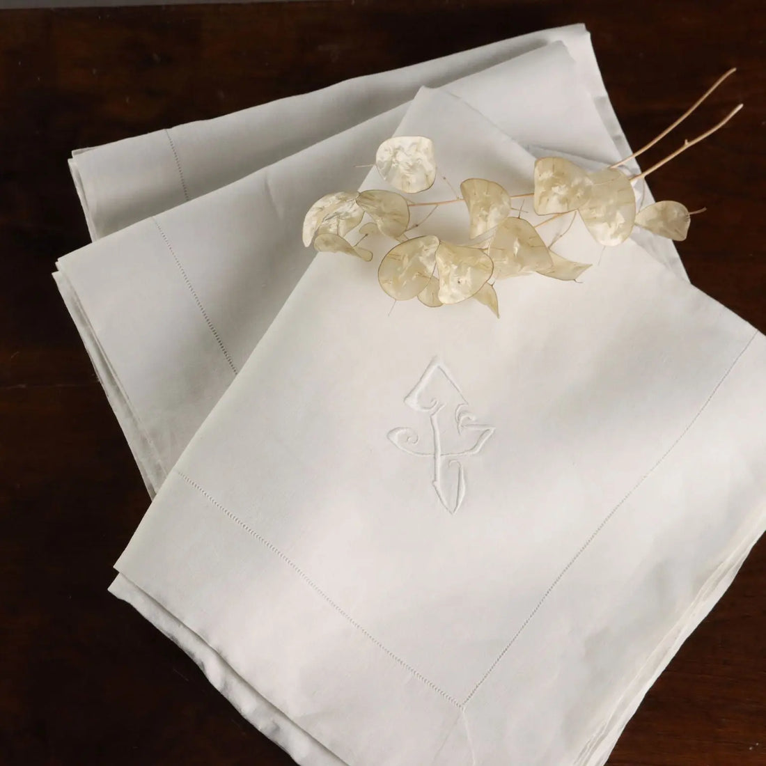 Double Bed Sheeth Linen Handmade Italy 91 x 103 In