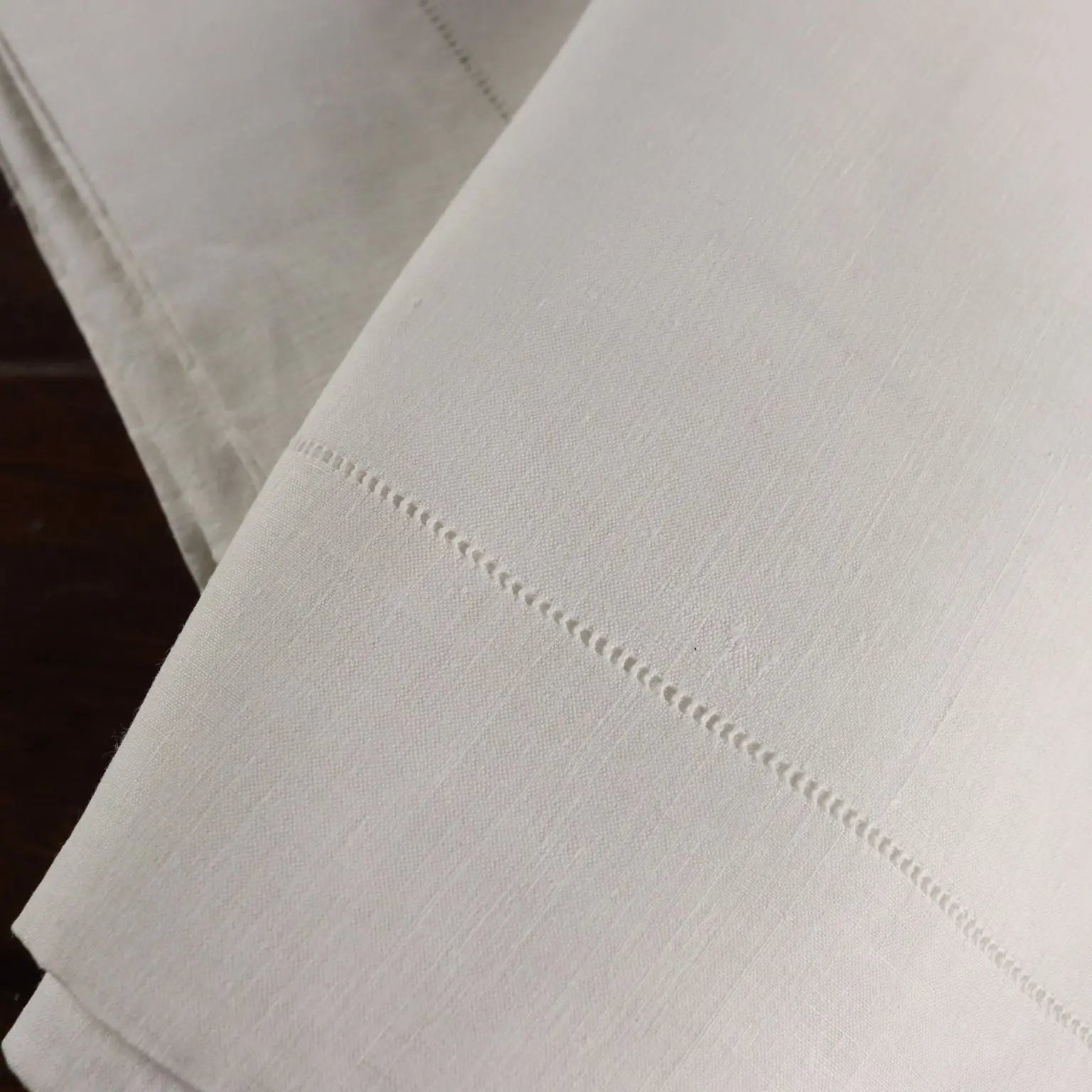 Double Bed Sheeth Linen Handmade Italy 91 x 103 In