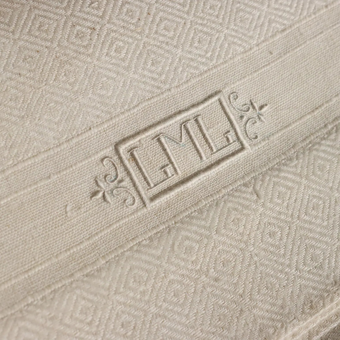 Set of Encrypted Towels Linen Flander Italy 39 x 25 In